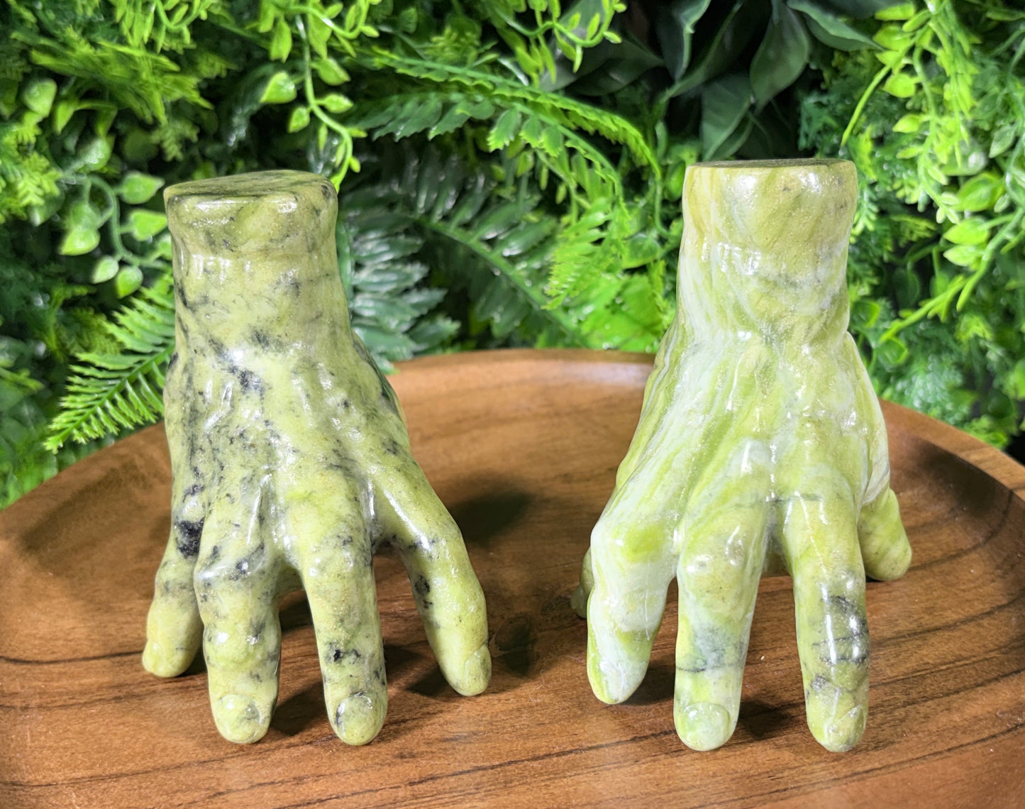 Lemon Jade Serpentine Hand Carvings Grounding • Transformation • Protective Energy