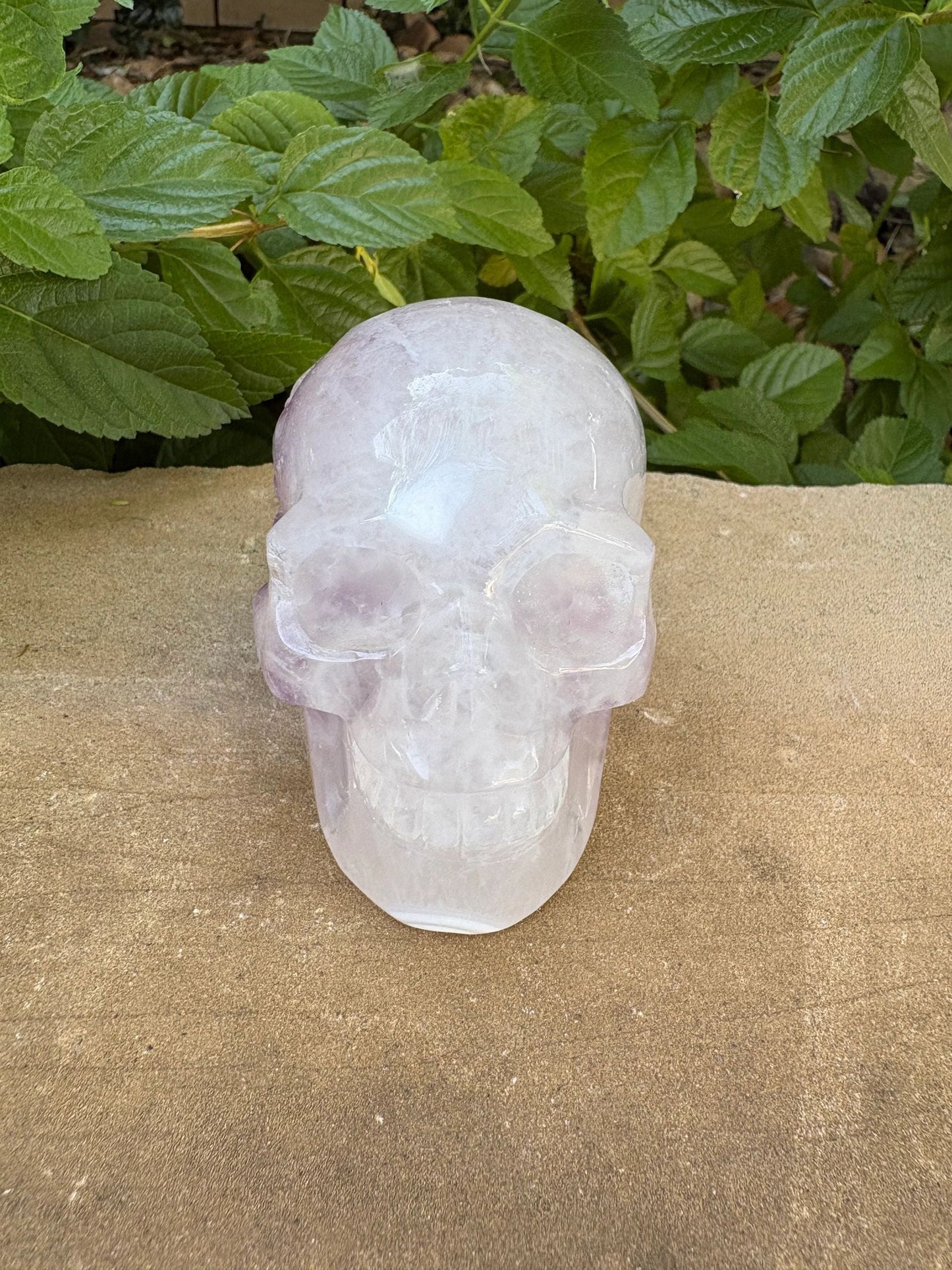 💜 Amethyst Agate Skull with Sparkling Druzy & Grey Agate Marking – Clarity, Wisdom & Glow | 1.25 lbs.