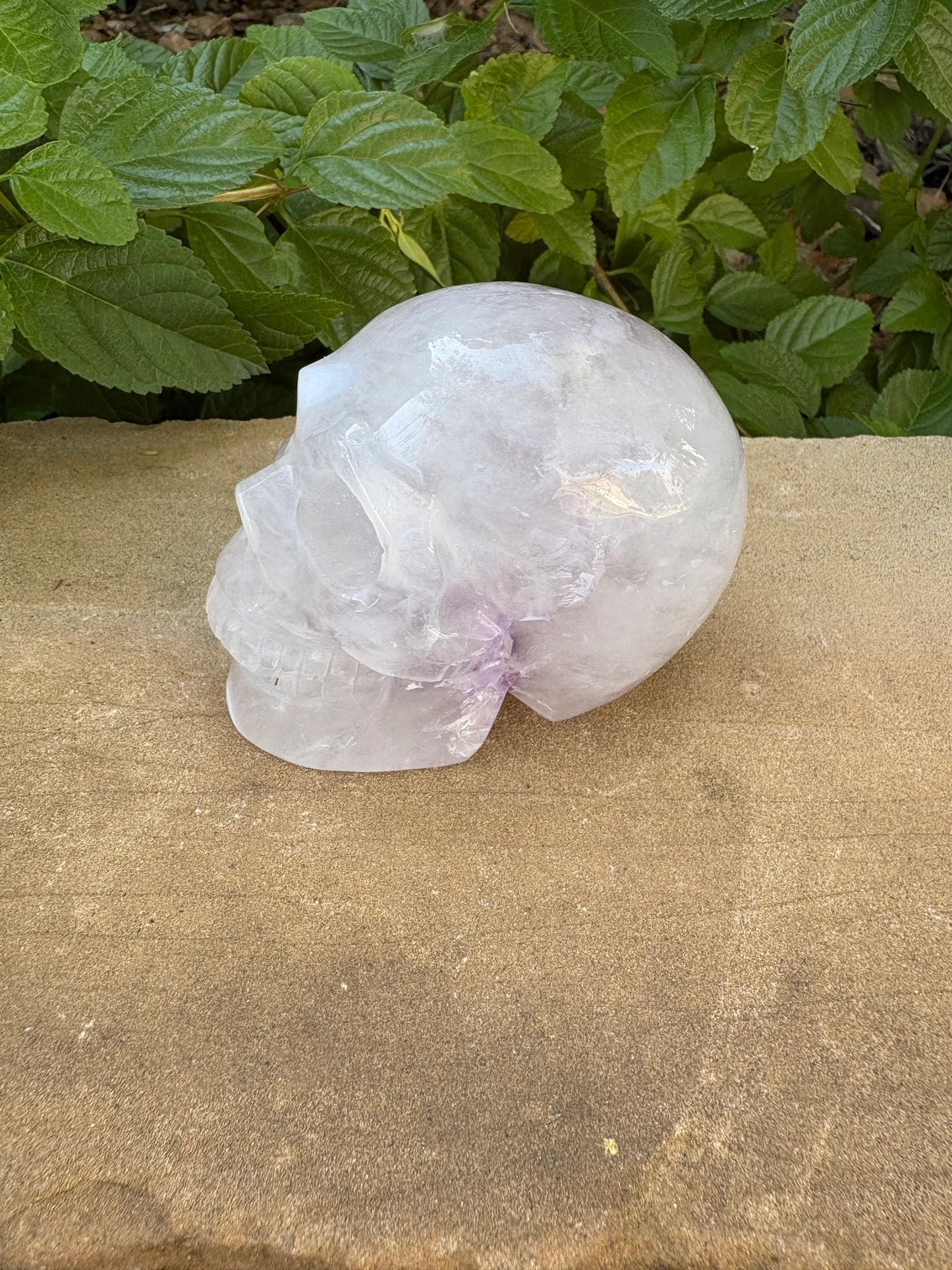 💜 Amethyst Agate Skull with Sparkling Druzy & Grey Agate Marking – Clarity, Wisdom & Glow | 1.25 lbs.