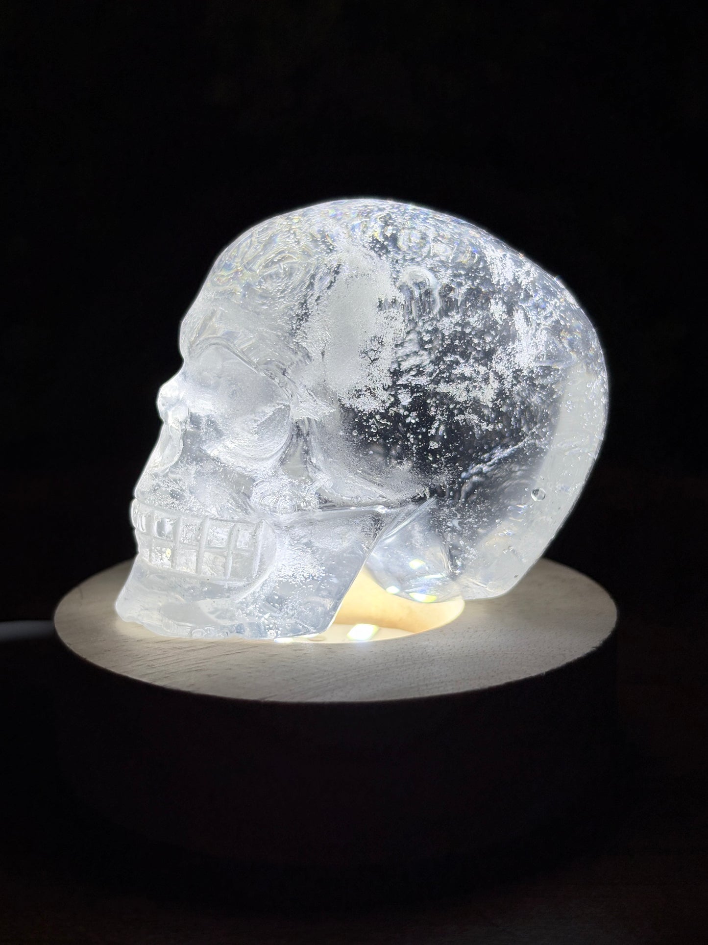 Clear Quartz Skull – Clarity, Amplification & Cosmic Energy | Smooth Hand-Carved Crystal Skull