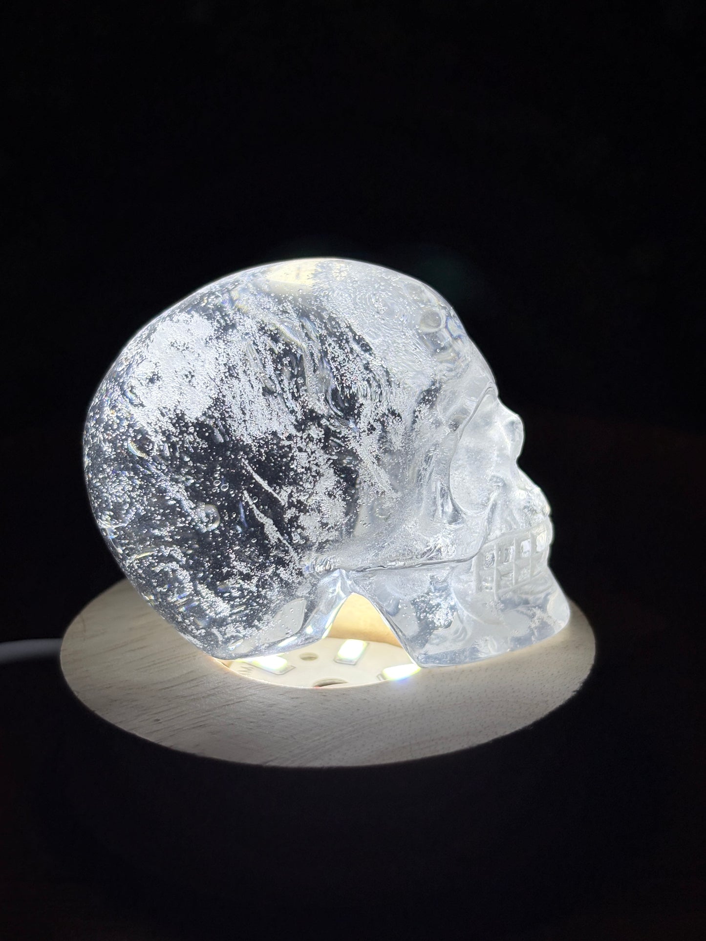 Clear Quartz Skull – Clarity, Amplification & Cosmic Energy | Smooth Hand-Carved Crystal Skull