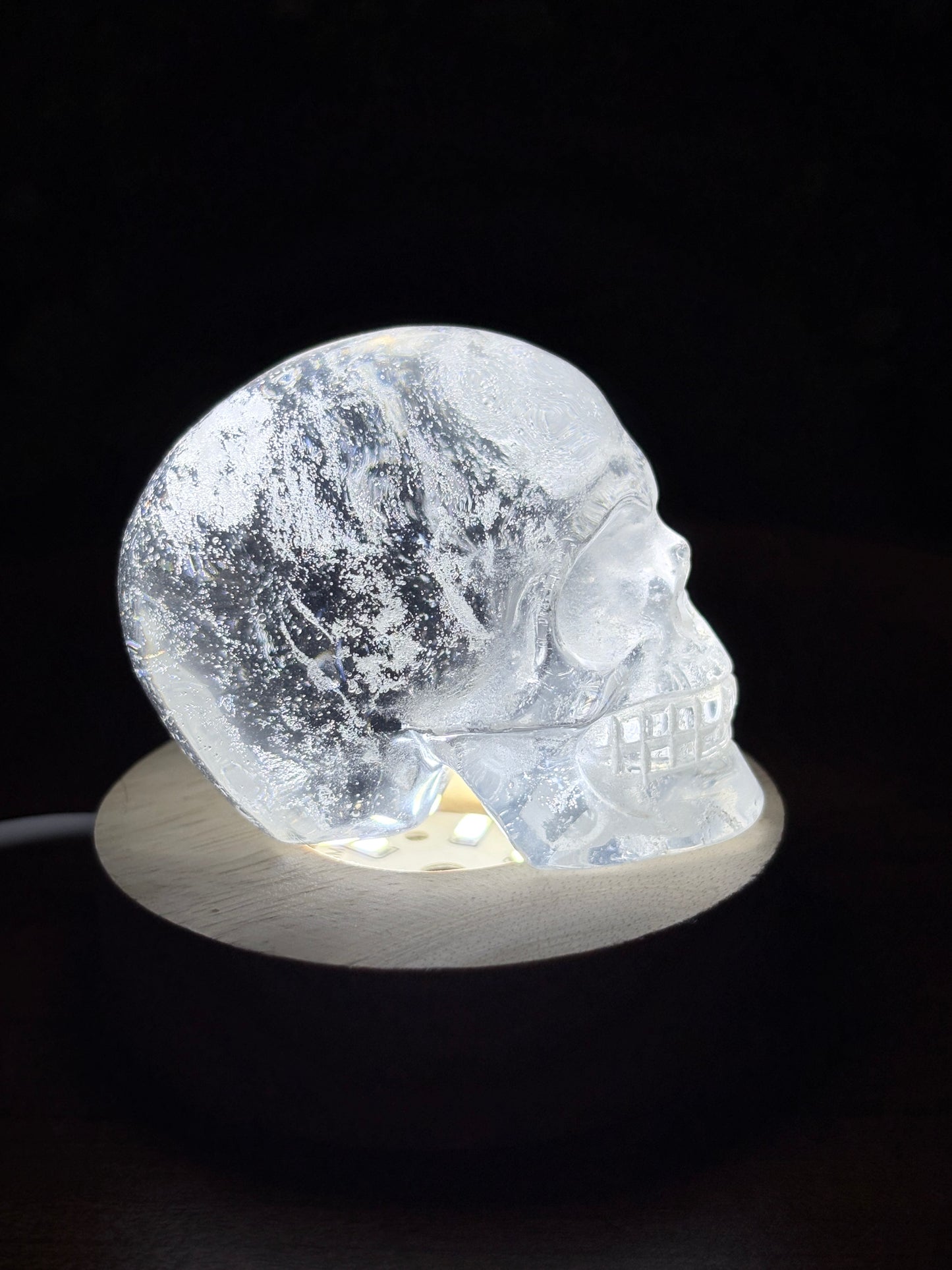 Clear Quartz Skull – Clarity, Amplification & Cosmic Energy | Smooth Hand-Carved Crystal Skull