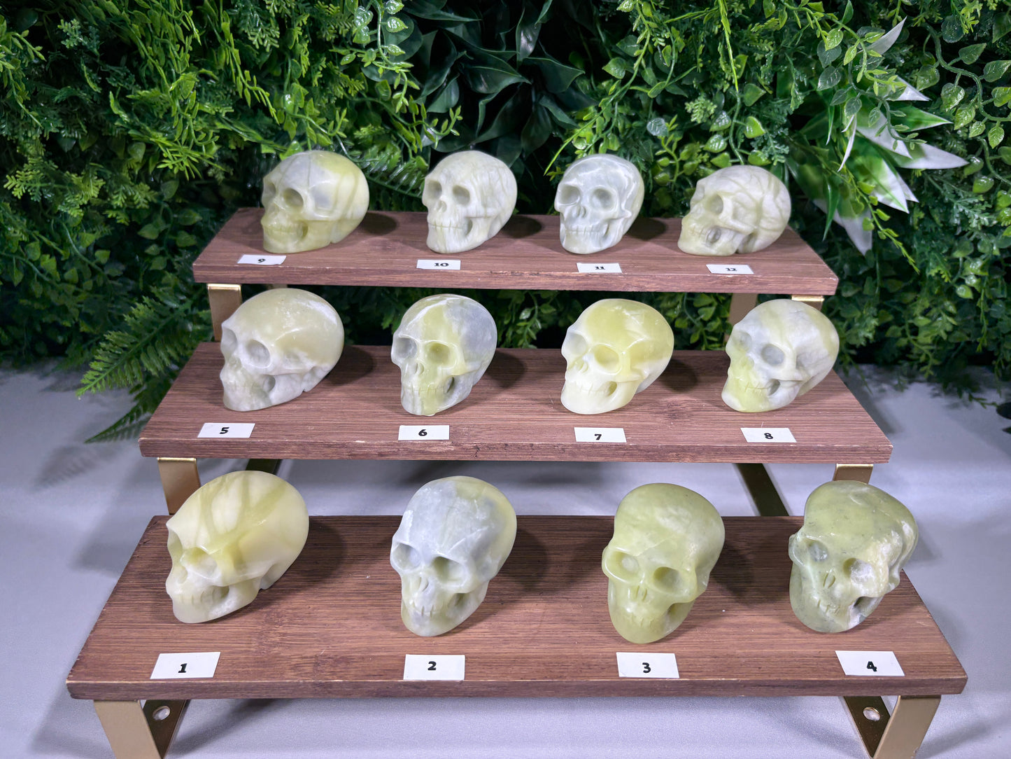 2" Lemon Jade Skull Carvings - Joy • Wisdom • Fresh Beginnings