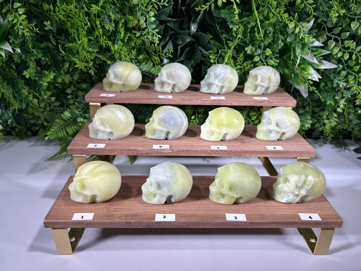 2" Lemon Jade Skull Carvings - Joy • Wisdom • Fresh Beginnings