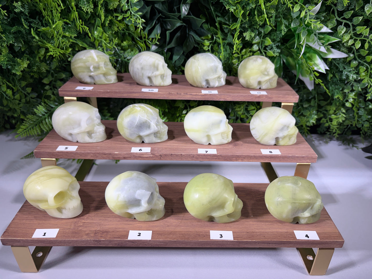 2" Lemon Jade Skull Carvings - Joy • Wisdom • Fresh Beginnings