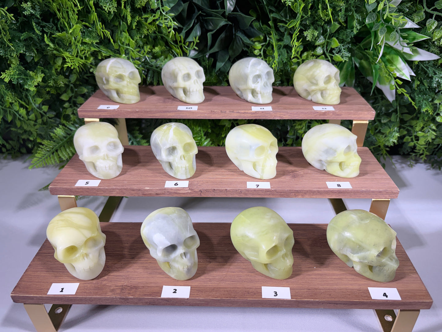 2" Lemon Jade Skull Carvings - Joy • Wisdom • Fresh Beginnings