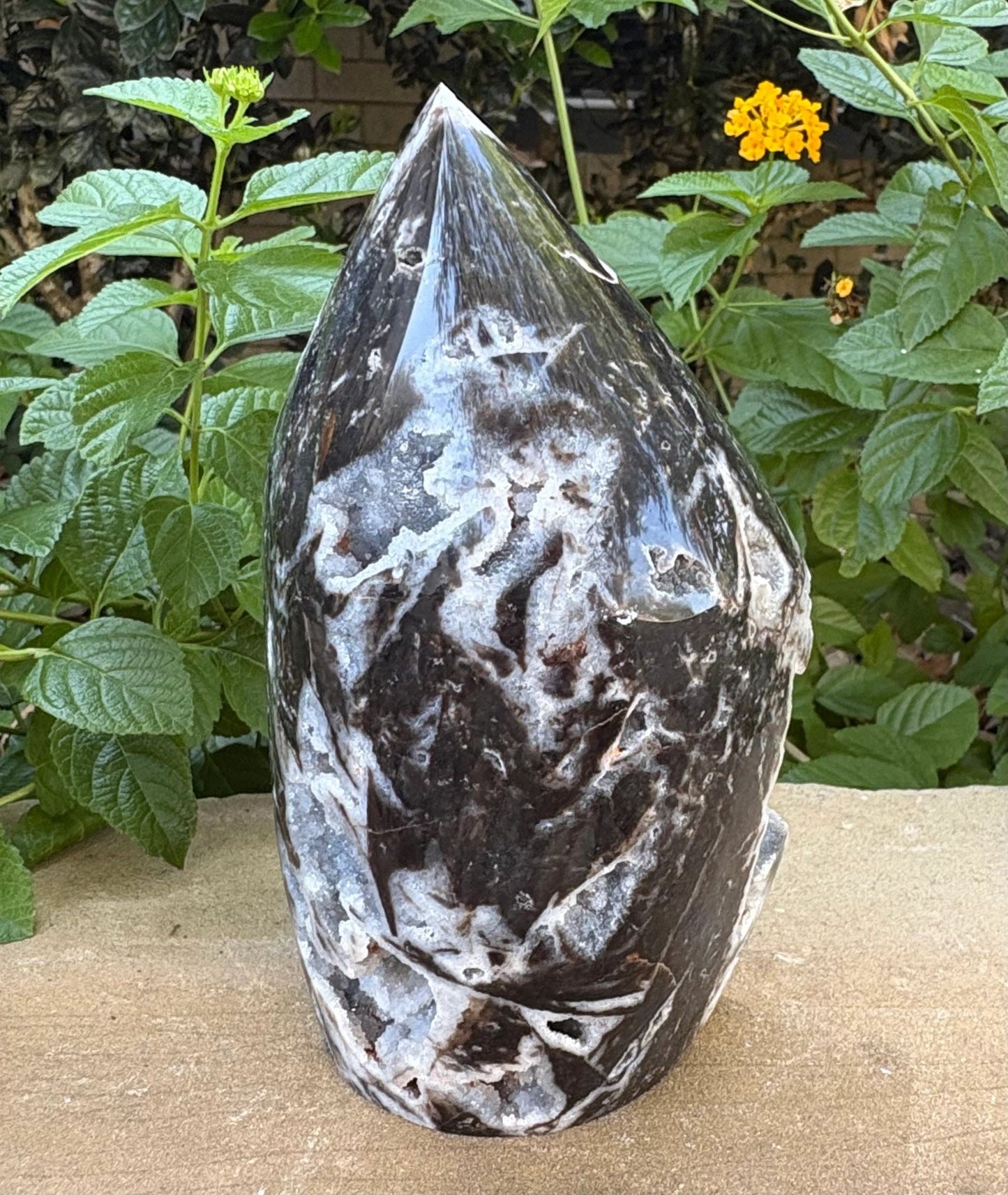 💎 🖤 Large Sphalerite Cathedral – Strength, Grounding & Shadow Sparkle | 3.45 lbs
