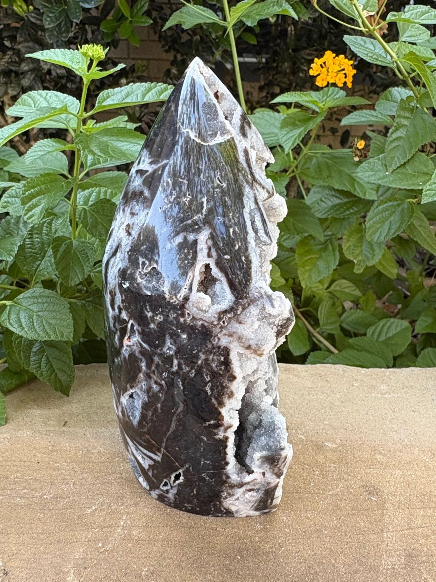 💎 🖤 Large Sphalerite Cathedral – Strength, Grounding & Shadow Sparkle | 3.45 lbs
