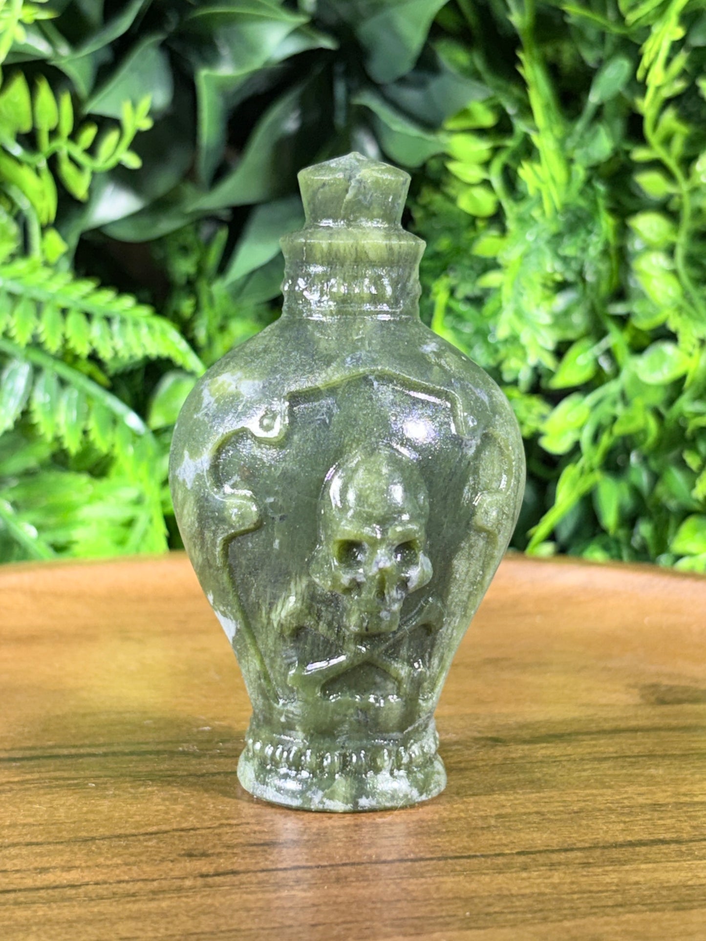 Septarian Skull Potion Bottle Carving Grounding • Confidence • Protective Energy