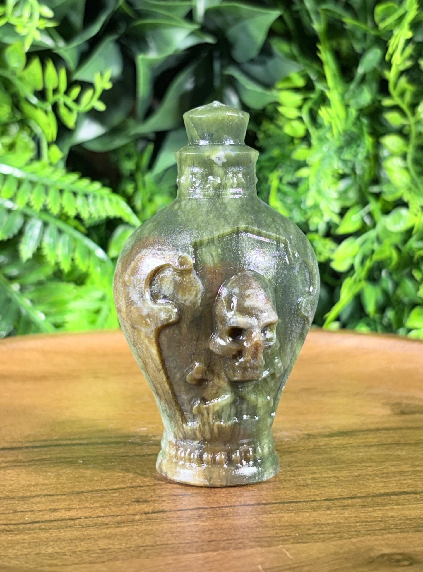 Septarian Skull Potion Bottle Carving Grounding • Confidence • Protective Energy