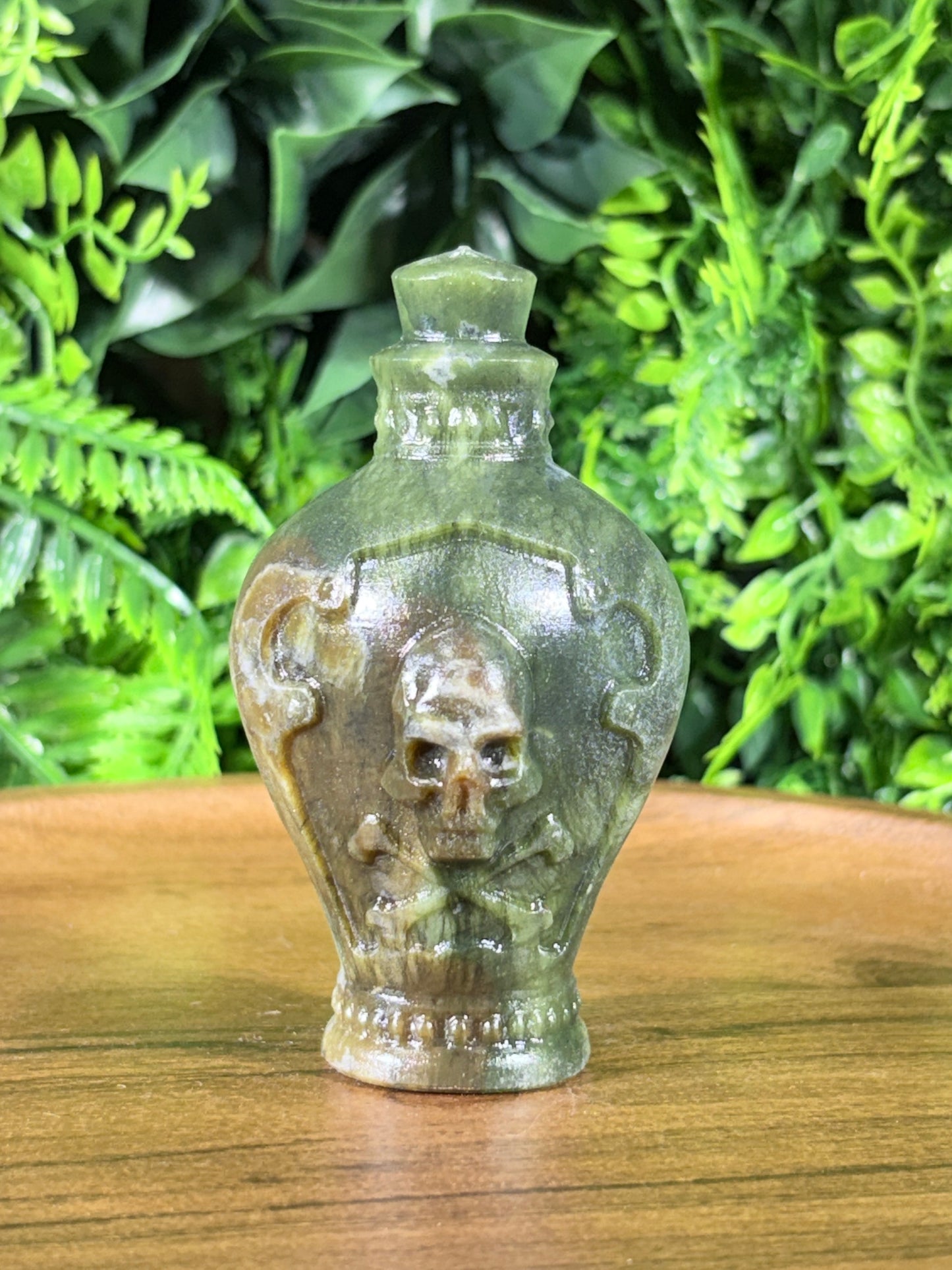 Septarian Skull Potion Bottle Carving Grounding • Confidence • Protective Energy