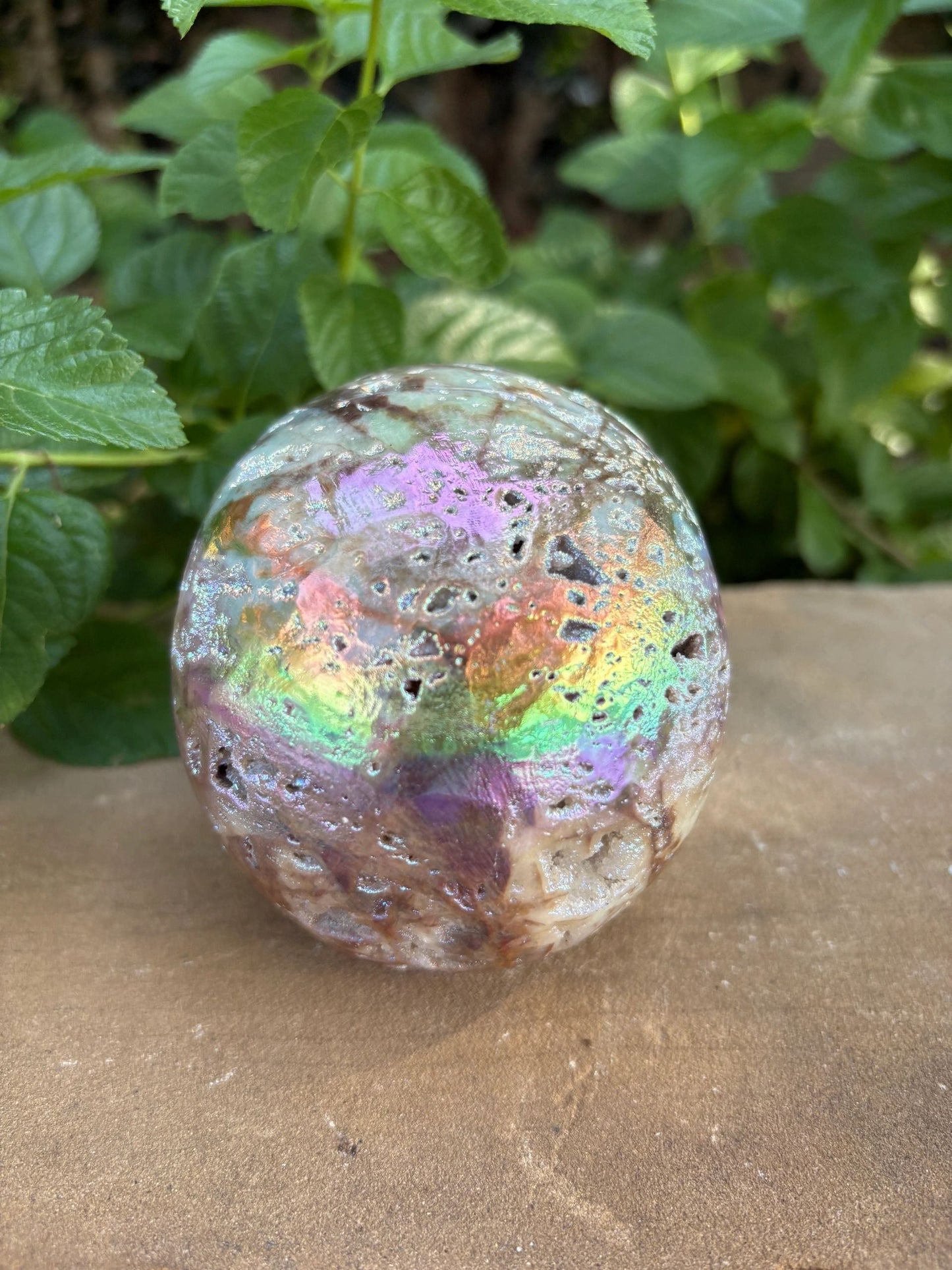 2.08lb. Titanium Aura Sphalerite Skull – Joyful Alchemy, Energetic Balance & Cosmic Shielding