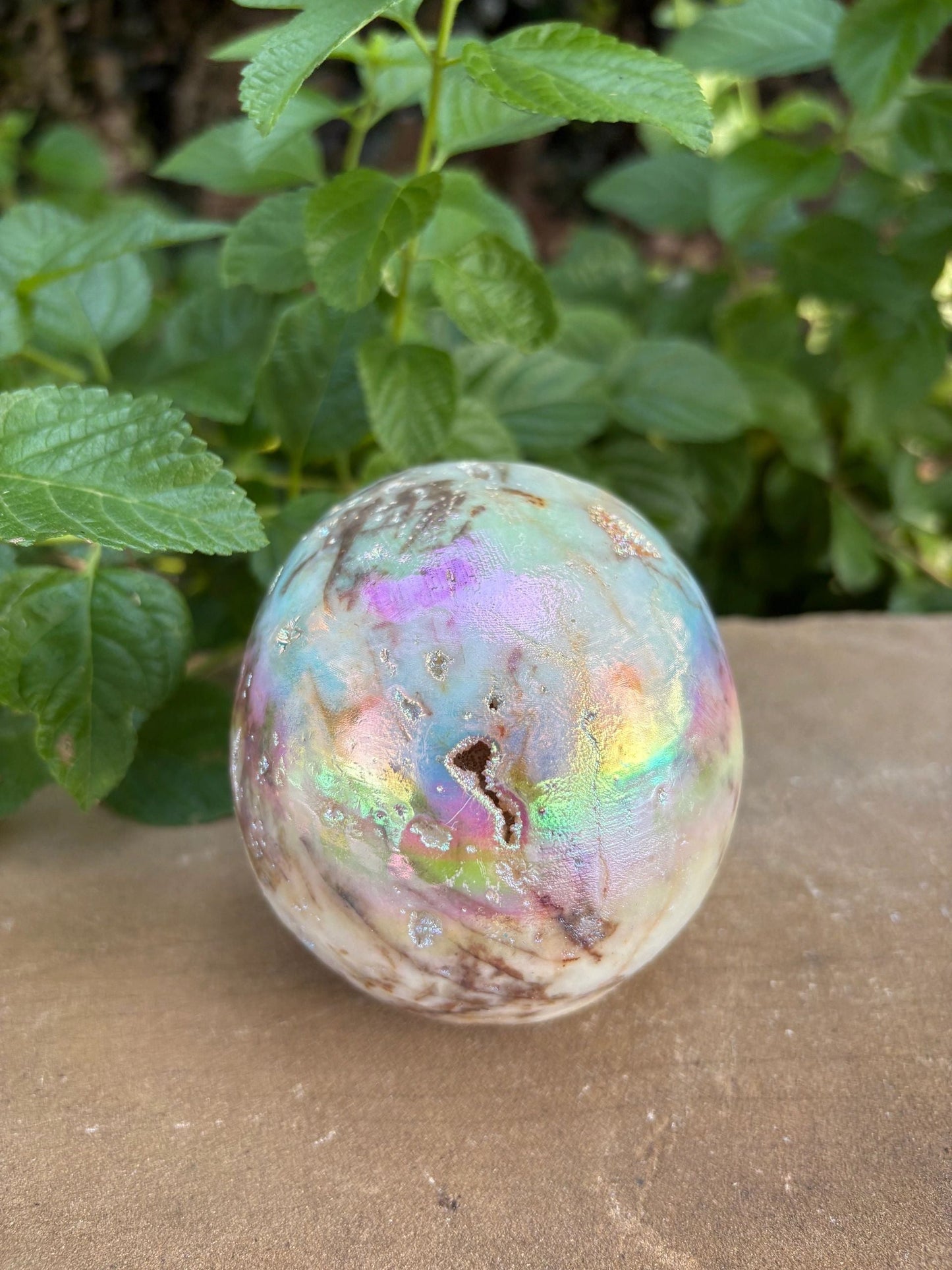 🌈 Titanium Aura Skull with Cavern Grin – Transformation, Protection & Shield| 2.01 lbs.