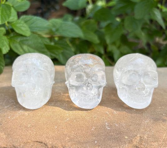 💎 Clear Quartz Skull – Clarity, Amplification & Cosmic Energy | Smooth Hand-Carved Crystal Skull