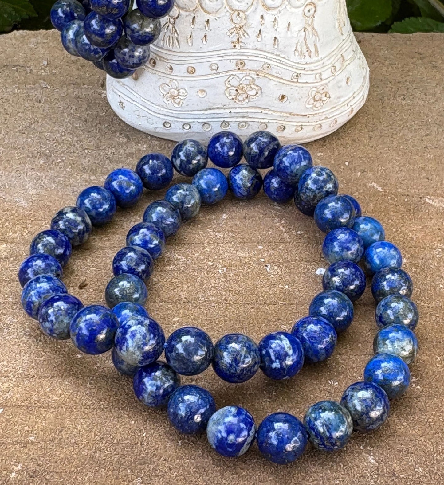 8mm Lapis Lazuli Crystal Bracelet – Wisdom, Truth & Intuition | Natural Beaded Bracelet Clarity | Courage | Higher Insight