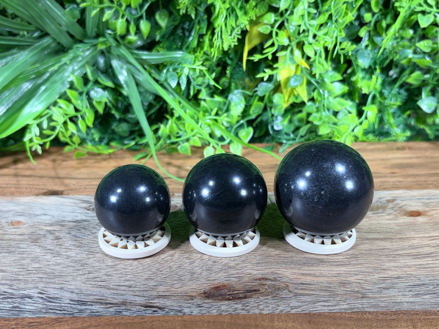 Black Tourmaline Small Spheres – Protection • Grounding • Bad Juju Bouncer
