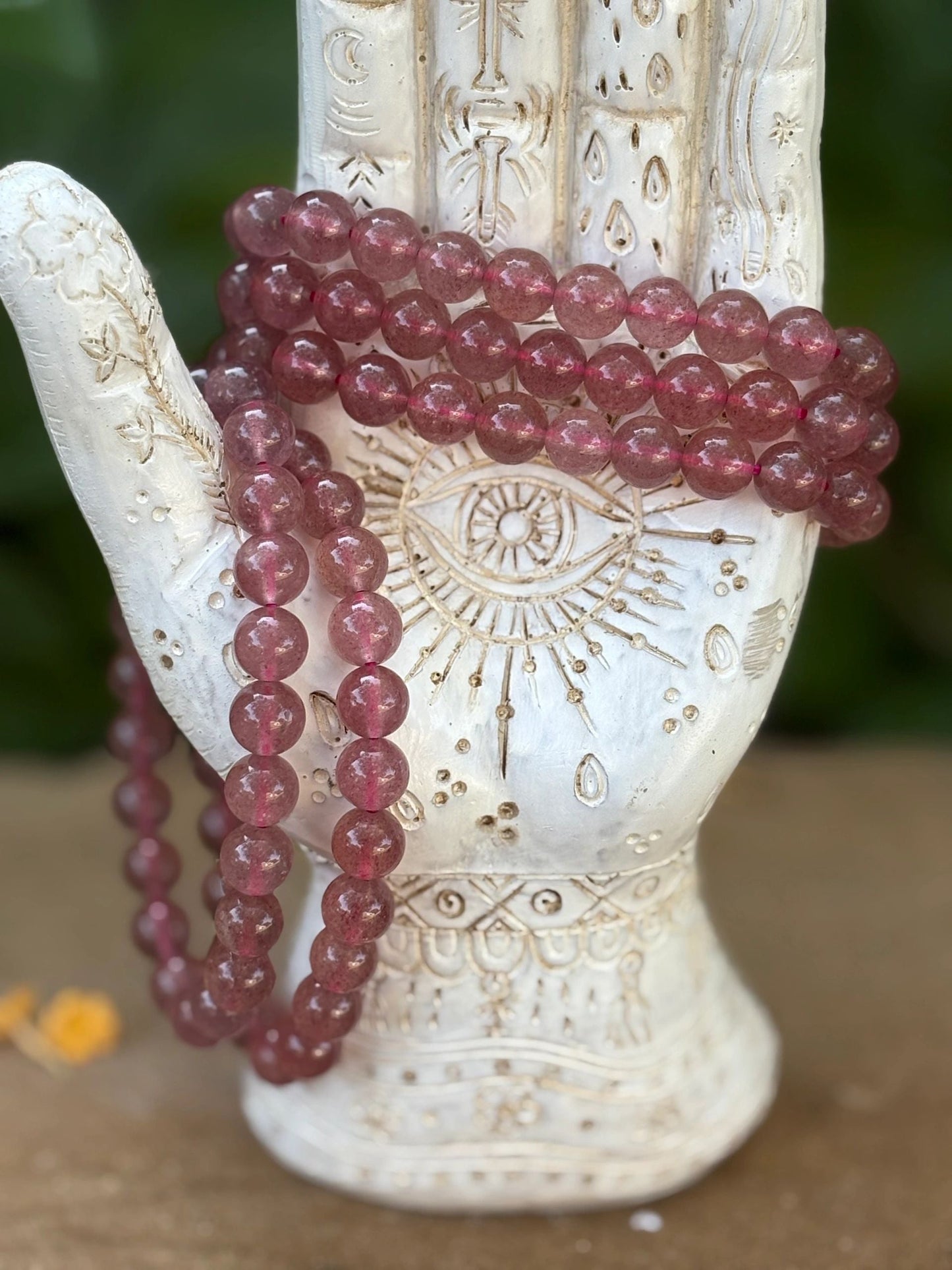 🍓 8mm Strawberry Quartz Crystal Bracelet – Joy, Love &  Compassion