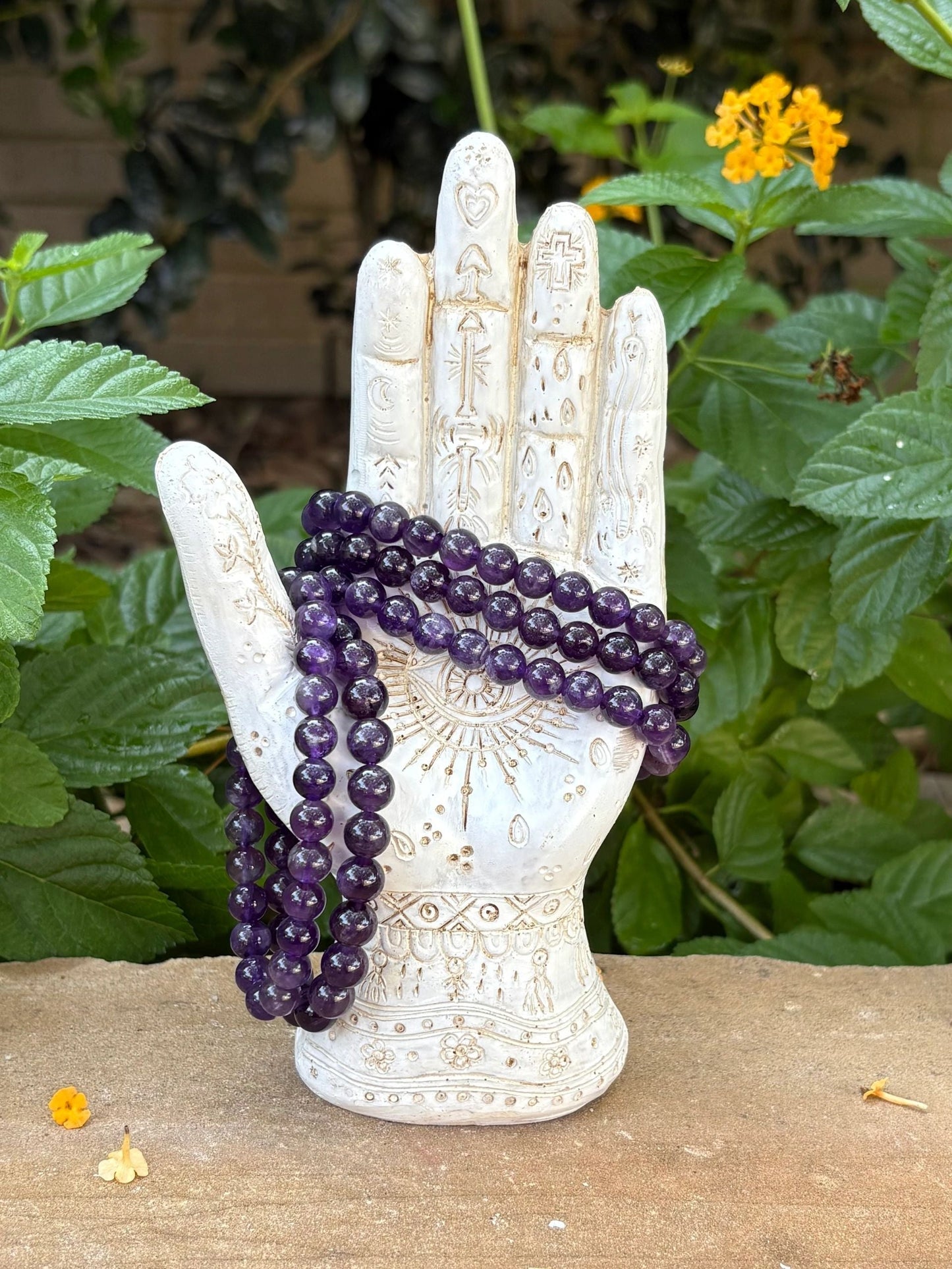 💜 8mm Amethyst Crystal Bracelet – Calm, Intuition & Spiritual Glow