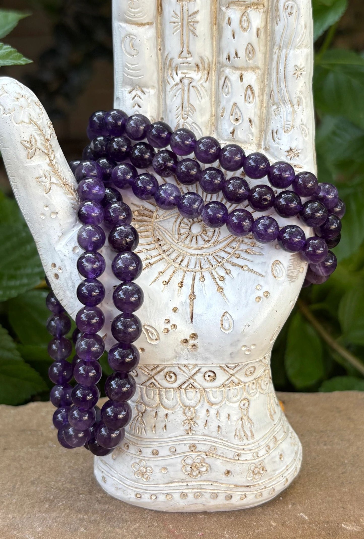 💜 8mm Amethyst Crystal Bracelet – Calm, Intuition & Spiritual Glow