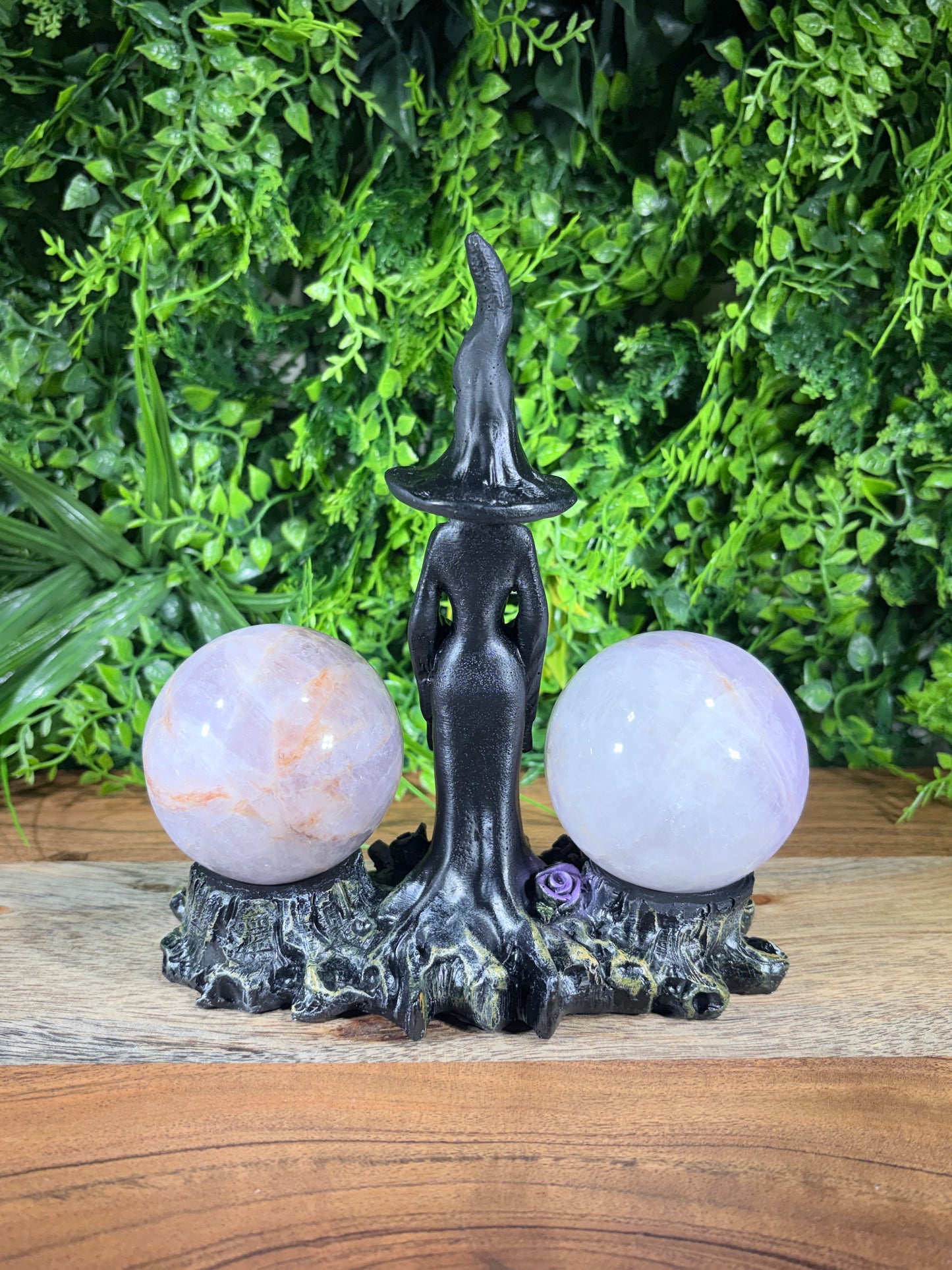 Witch Crystal Sphere Holder Set Protection • Intuition • Witchy Energy