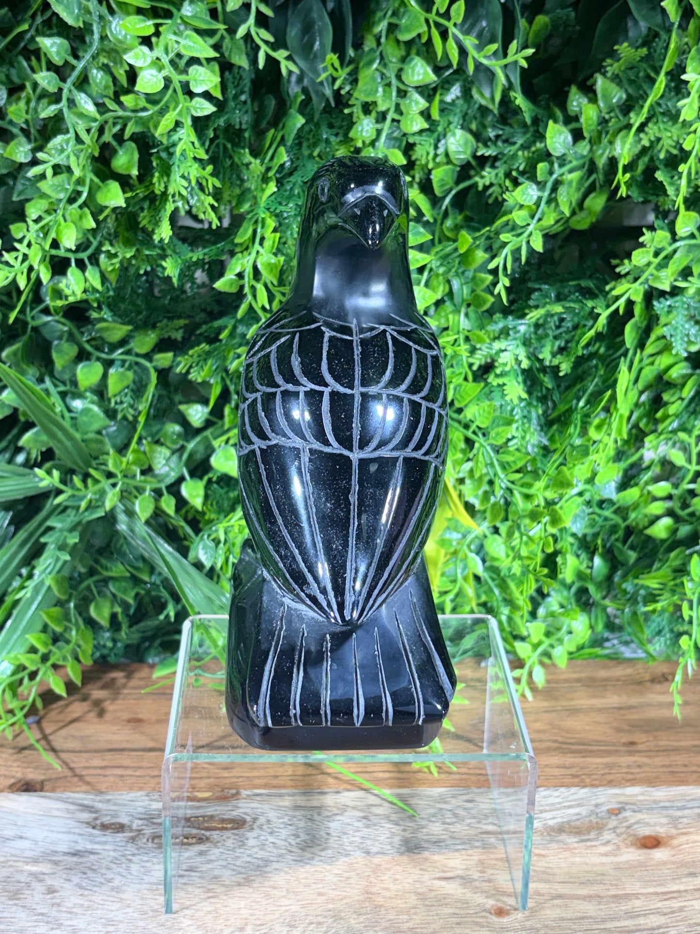 Hand-Carved Black Obsidian Raven Protection • Wisdom • Intuition