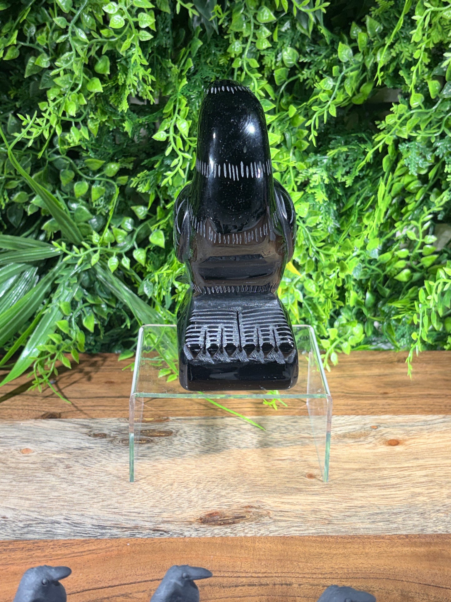 Hand-Carved Black Obsidian Raven Protection • Wisdom • Intuition