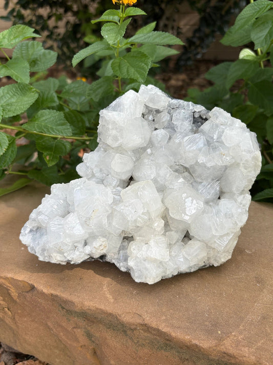 ✨ Raw White Apophyllite Mineral Specimen Cluster – Clarity, Light & Angelic Glow | 4.52 lbs. Clarity | Uplift | High-Vibe Sparkle