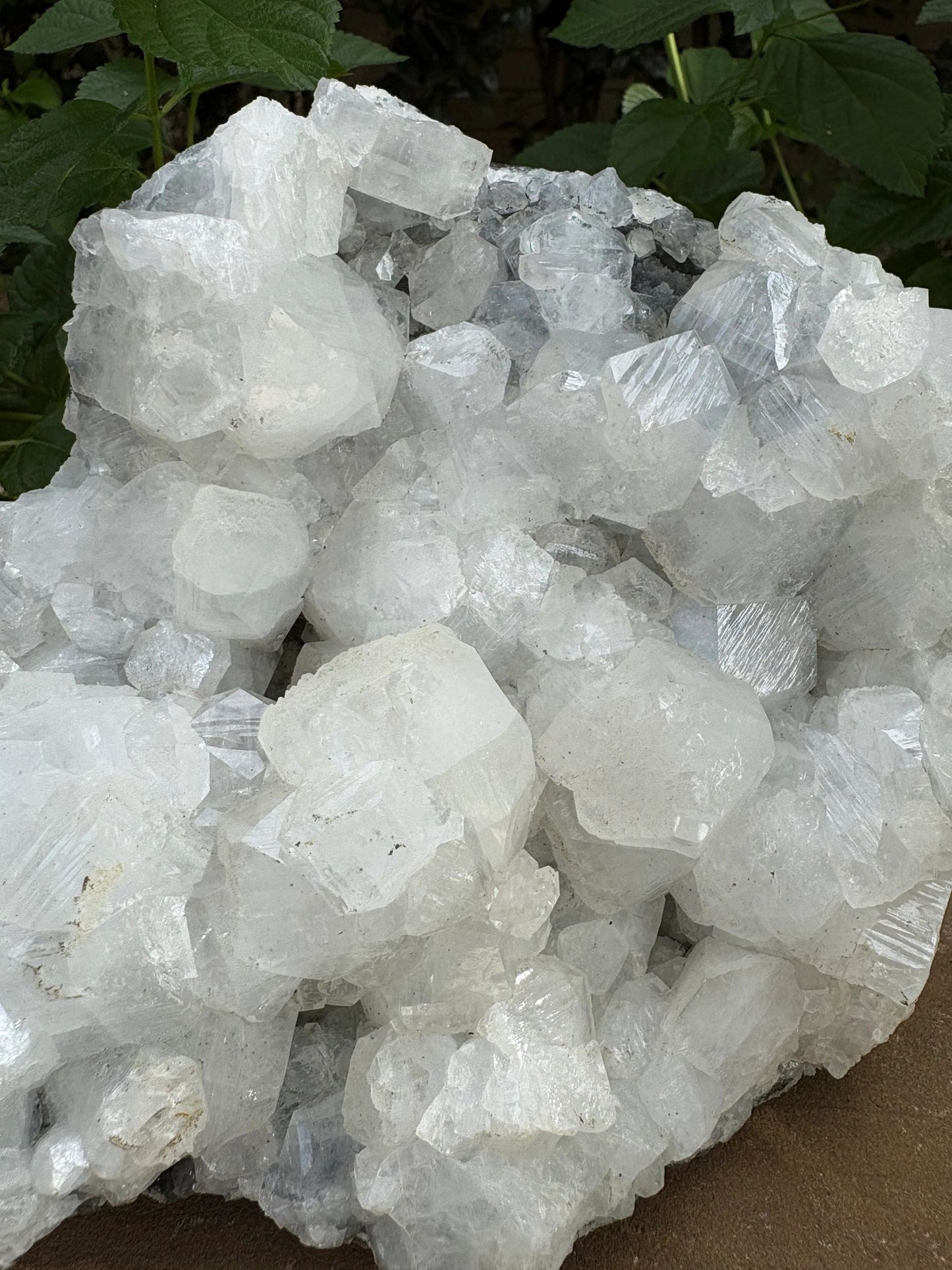 ✨ Raw White Apophyllite Mineral Specimen Cluster – Clarity, Light & Angelic Glow | 4.52 lbs. Clarity | Uplift | High-Vibe Sparkle