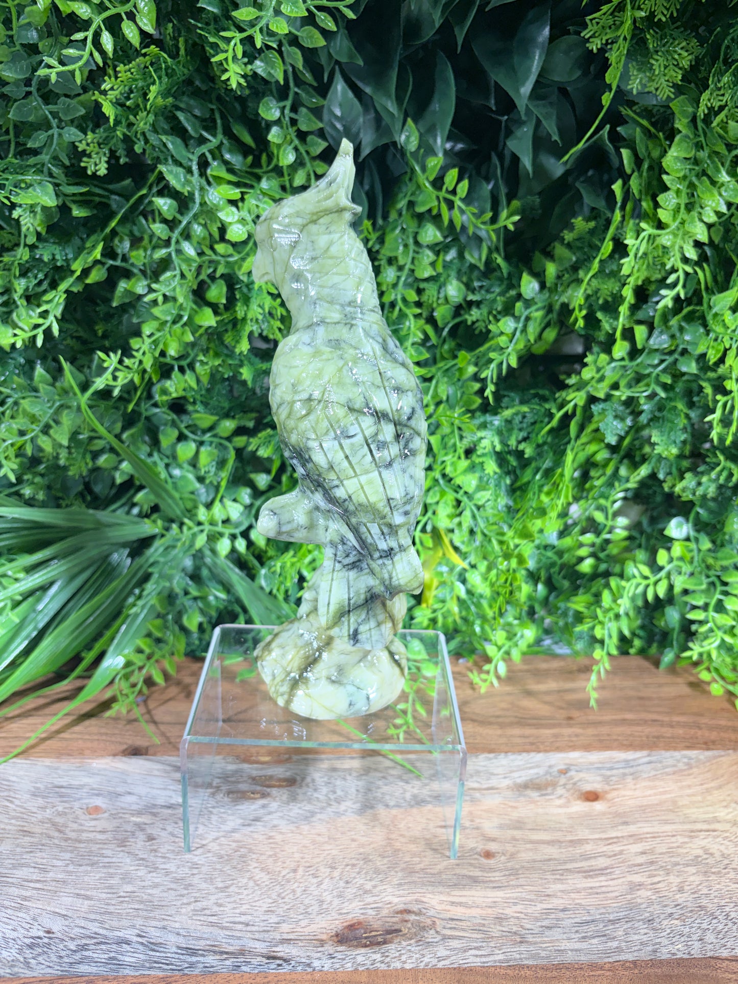 Serpentine "New Jade" Parrot | Prosperity • Growth • Wisdom