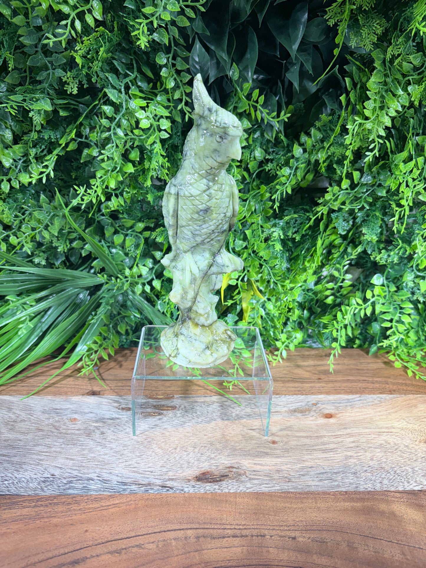 Serpentine "New Jade" Parrot | Prosperity • Growth • Wisdom