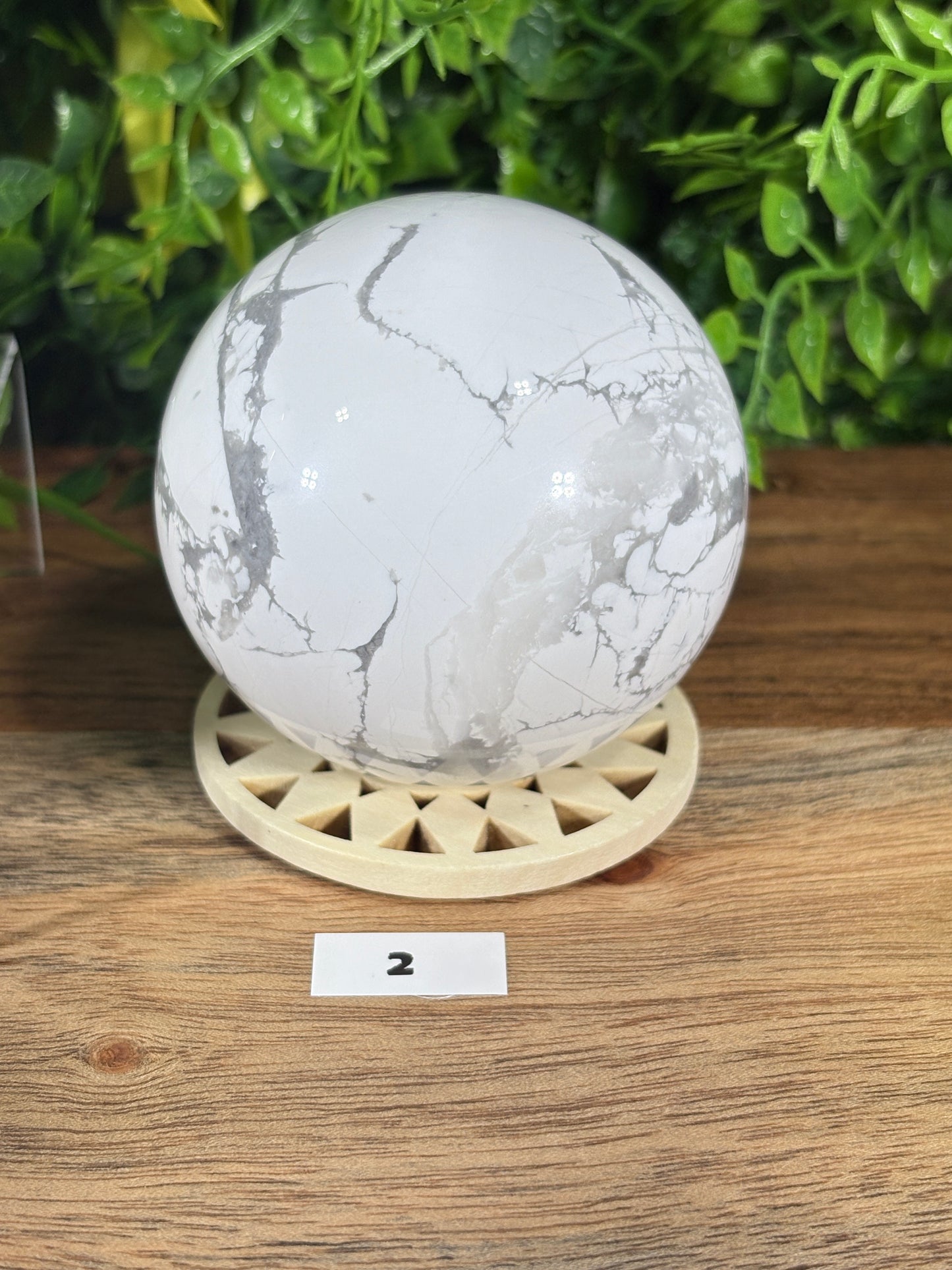 White Howlite Spheres - Calm • Patience • Peaceful Sleep