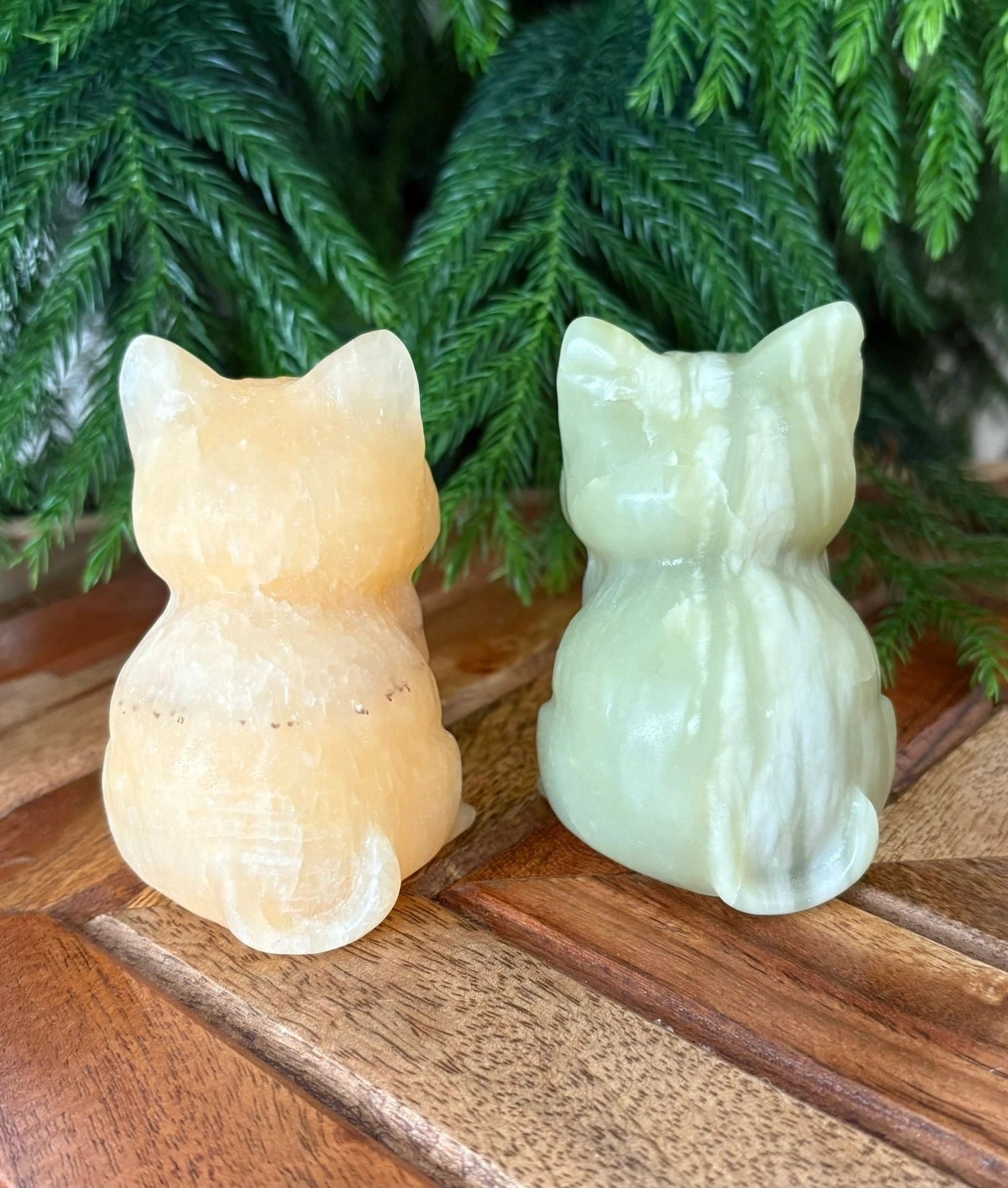 🐈 Honey Calcite or Serpentine Cat – Confidence, Protection & Purrfect Energy | Hand-Carved