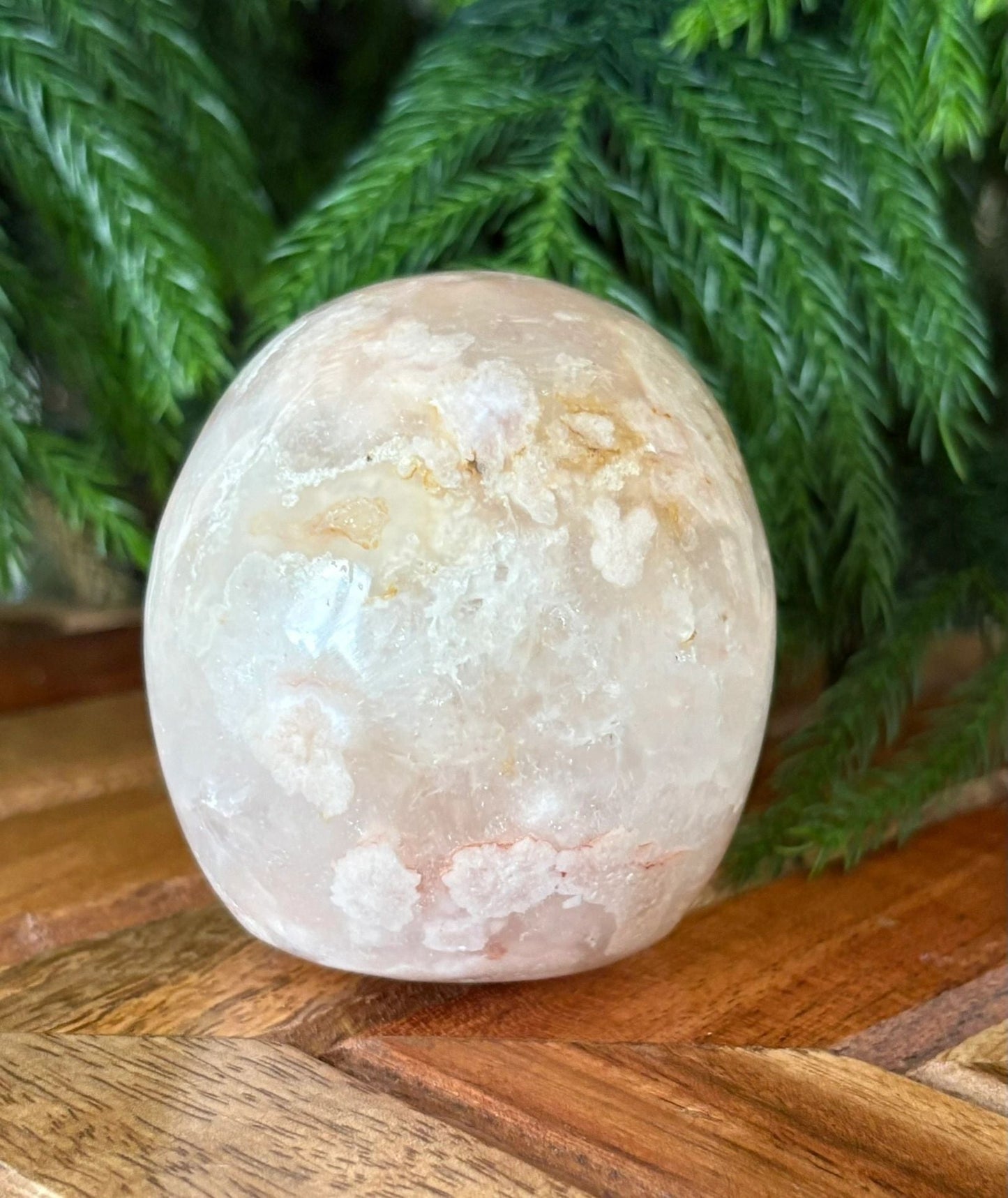 🌸 Flower Agate Skull – Growth, Glow & Cosmic Comebacks | 1.08 lbs. Translucence