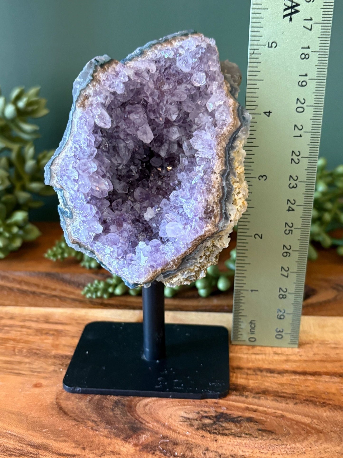 Amethyst Folded Crystal on Stand – Intuition, Calm, Spiritual Protection