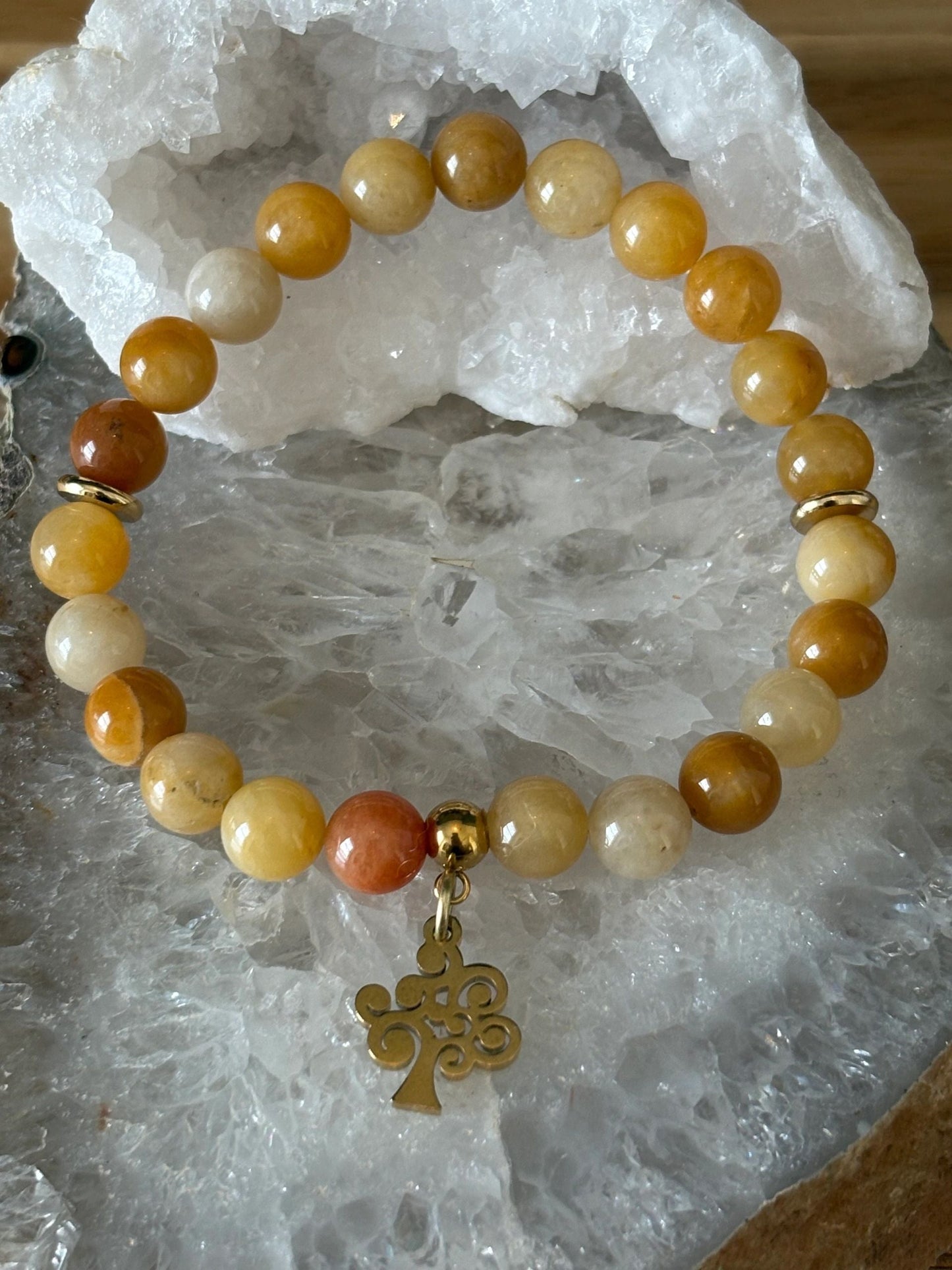 8mm Yellow Aventurine Crystal Bracelet – Confidence • Joy • Vitality