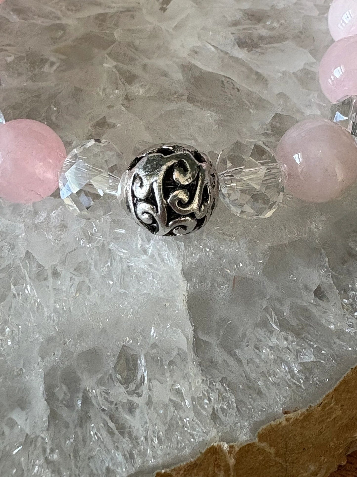 10mm Rose Quartz Crystal Bracelet – Love • Inner Peace • Feminine Strength