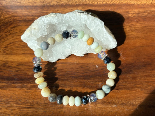 8mm Amazonite Crystal Bracelet – Calm Communication • Emotional Balance • Peaceful Strength