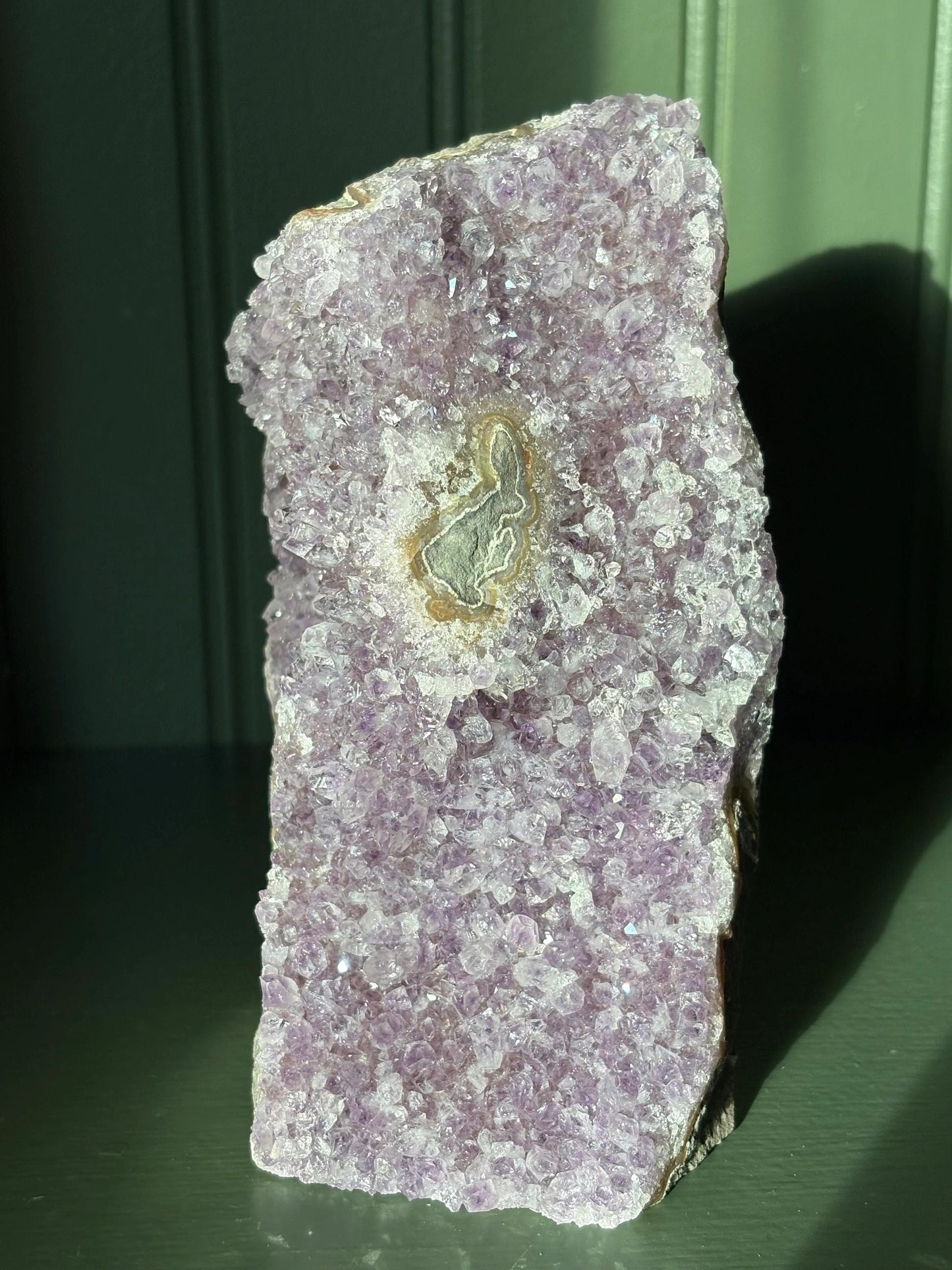 🐇 Lucky Bunny Amethyst Cluster – Protection, Serenity & Cosmic Whimsy | 3.15 lbs.