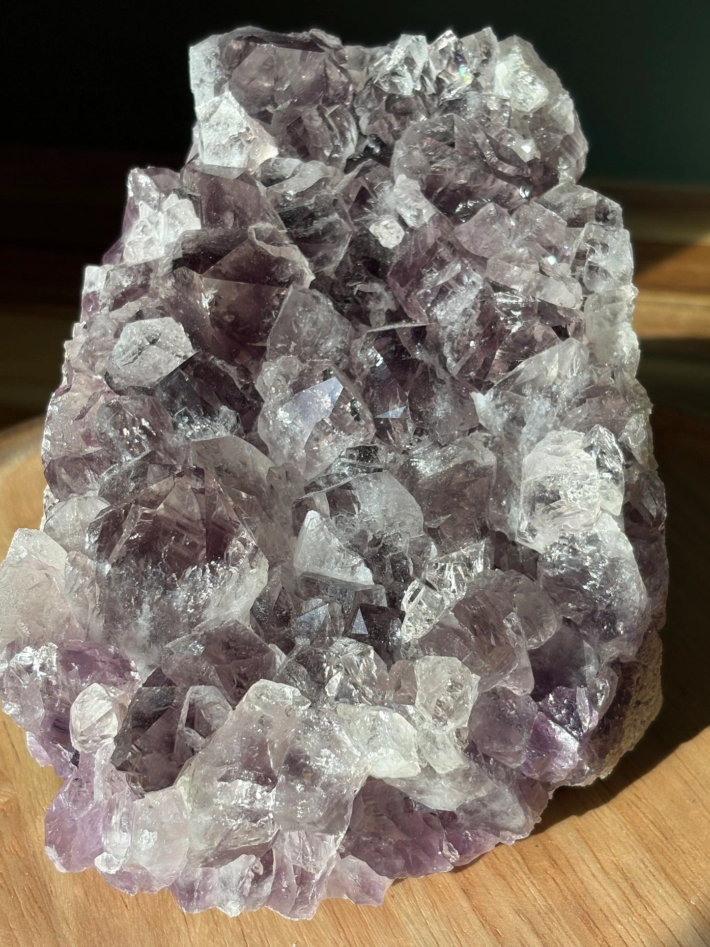 💜 Raw Amethyst Crystal Cluster – Power, Peace & Intuition Amplifier | 5.24 lbs