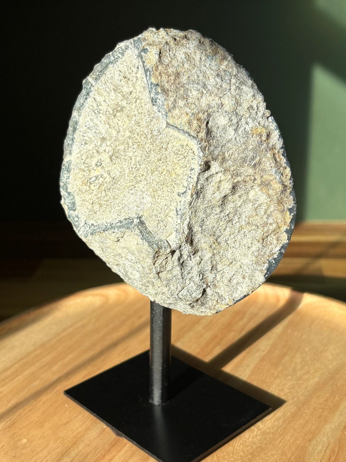 💜 Raw Amethyst & White Quartz Geode on Stand – Illumination, Peace & Higher Wisdom | 1.81 lbs