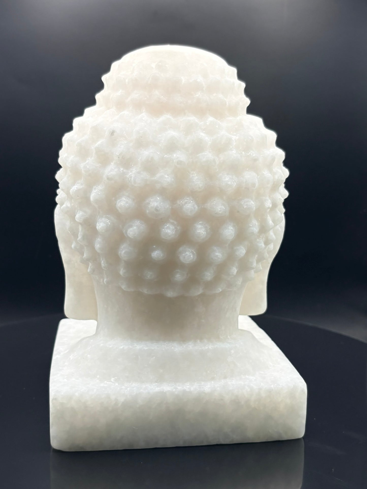 🤍 White Marble Jade Buddha Head 11.68 lbs | | Longevity • Stillness • Timeless Wisdom