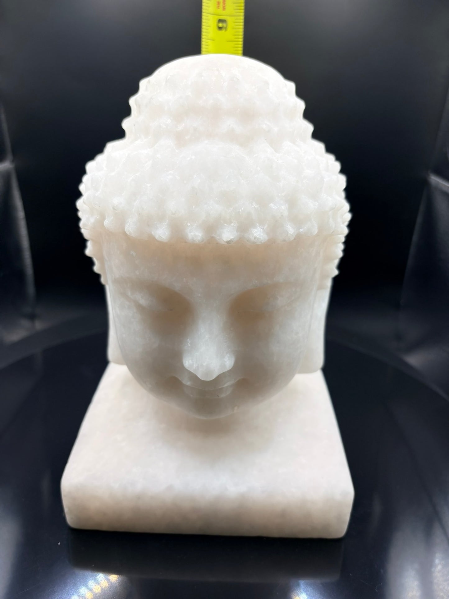 🤍 White Marble Jade Buddha Head 11.68 lbs | | Longevity • Stillness • Timeless Wisdom
