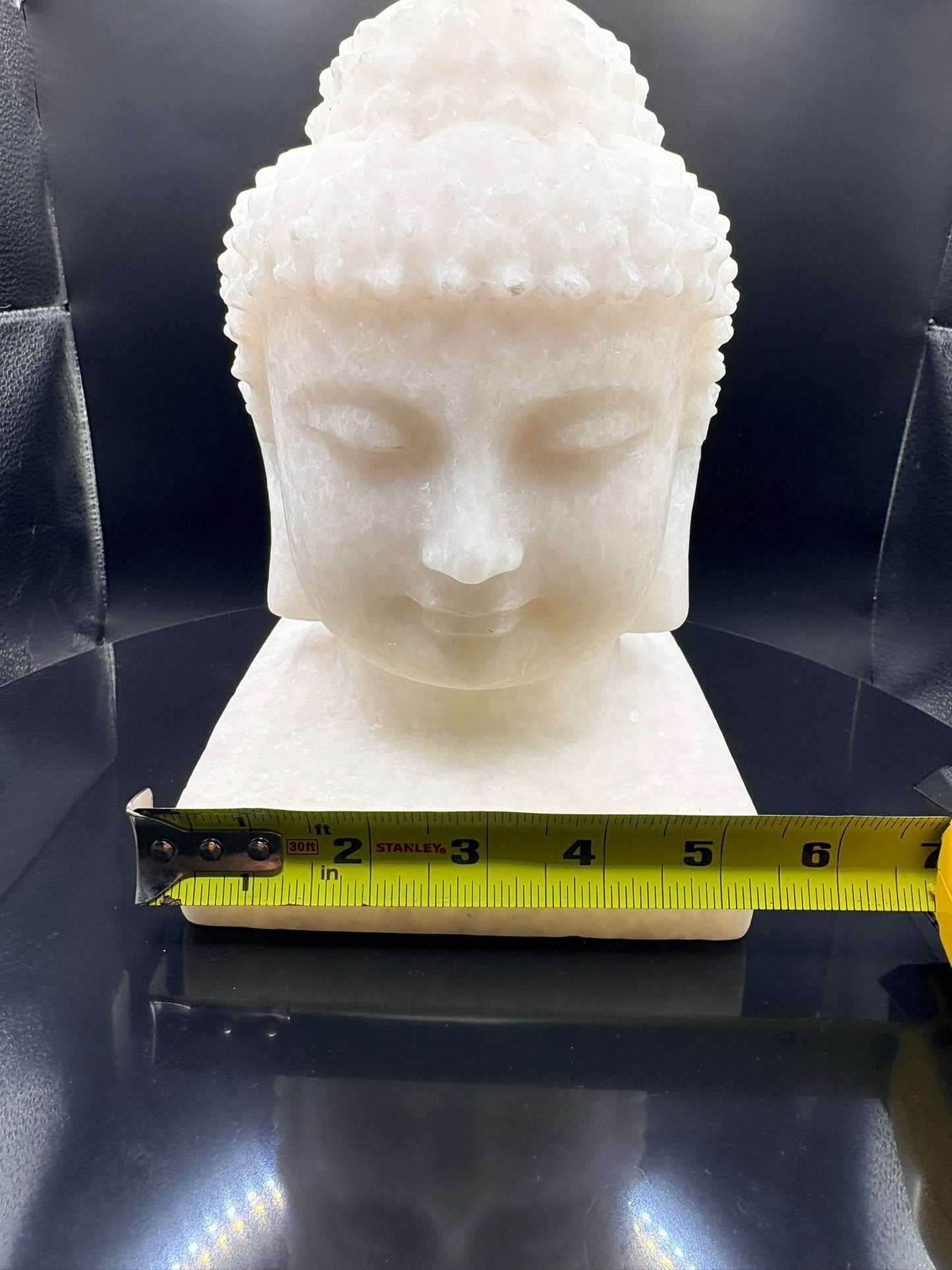 🤍 White Marble Jade Buddha Head 11.68 lbs | | Longevity • Stillness • Timeless Wisdom