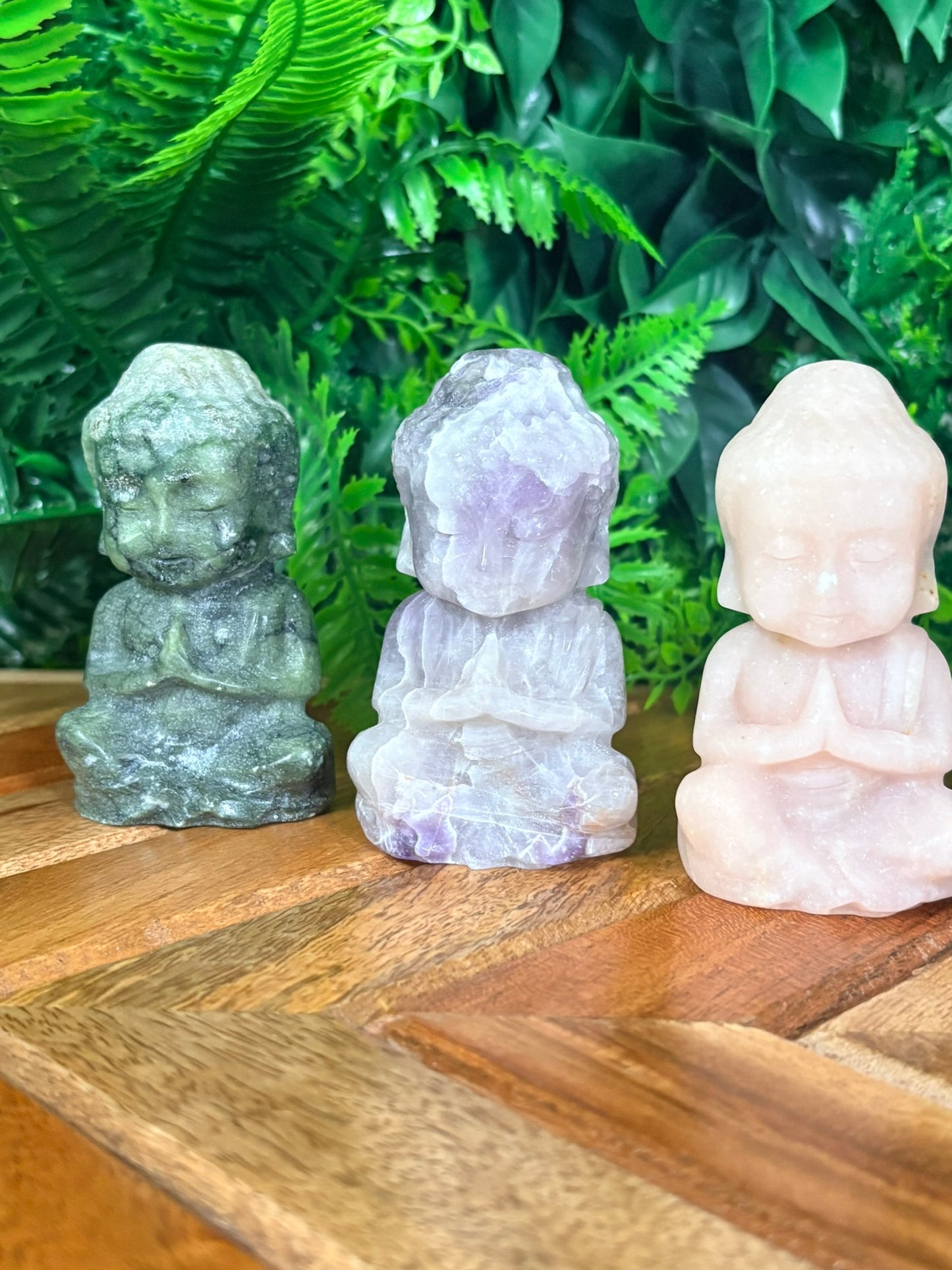 🧘♂️ Baby Buddha Crystal Figure – Choose Your Stone