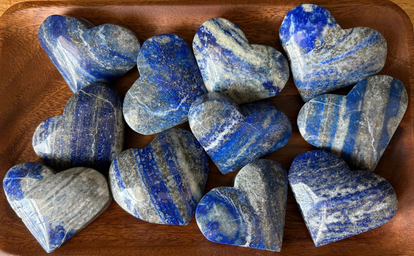 💙 Lapis Lazuli Carved Heart – Truth, Wisdom & Soul-Led Power