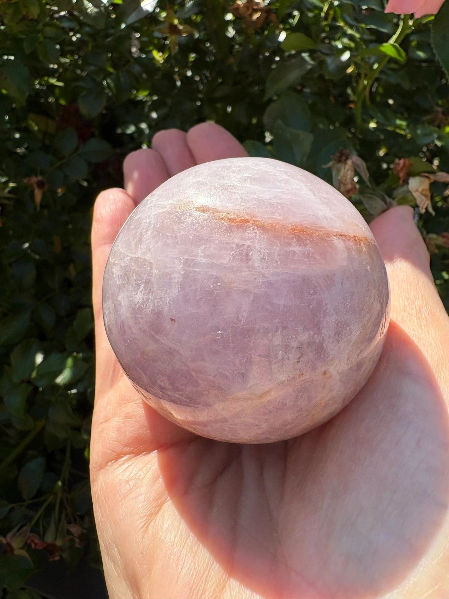 💜 Amethyst Sphere with Hematoid Swirls – Intuition, Grounding & Cosmic Calm | AM2