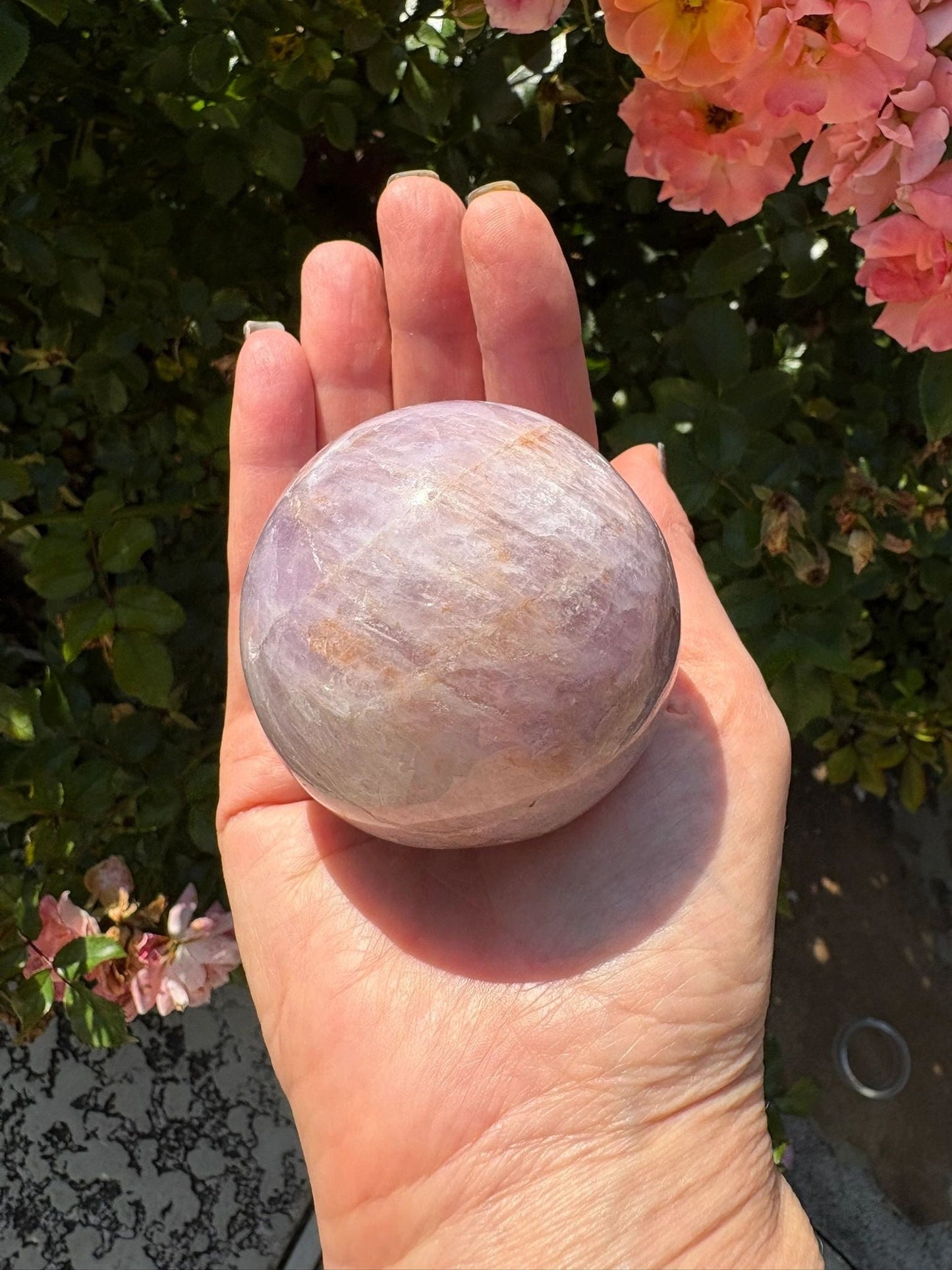 💜 Amethyst Sphere with Hematoid Swirls – Intuition, Balance & Planetary Glow | AM3
