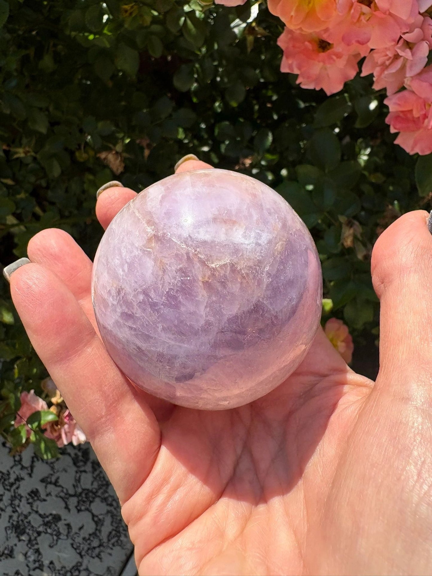 💜 Amethyst Sphere with Hematoid Swirls – Intuition, Balance & Planetary Glow | AM3