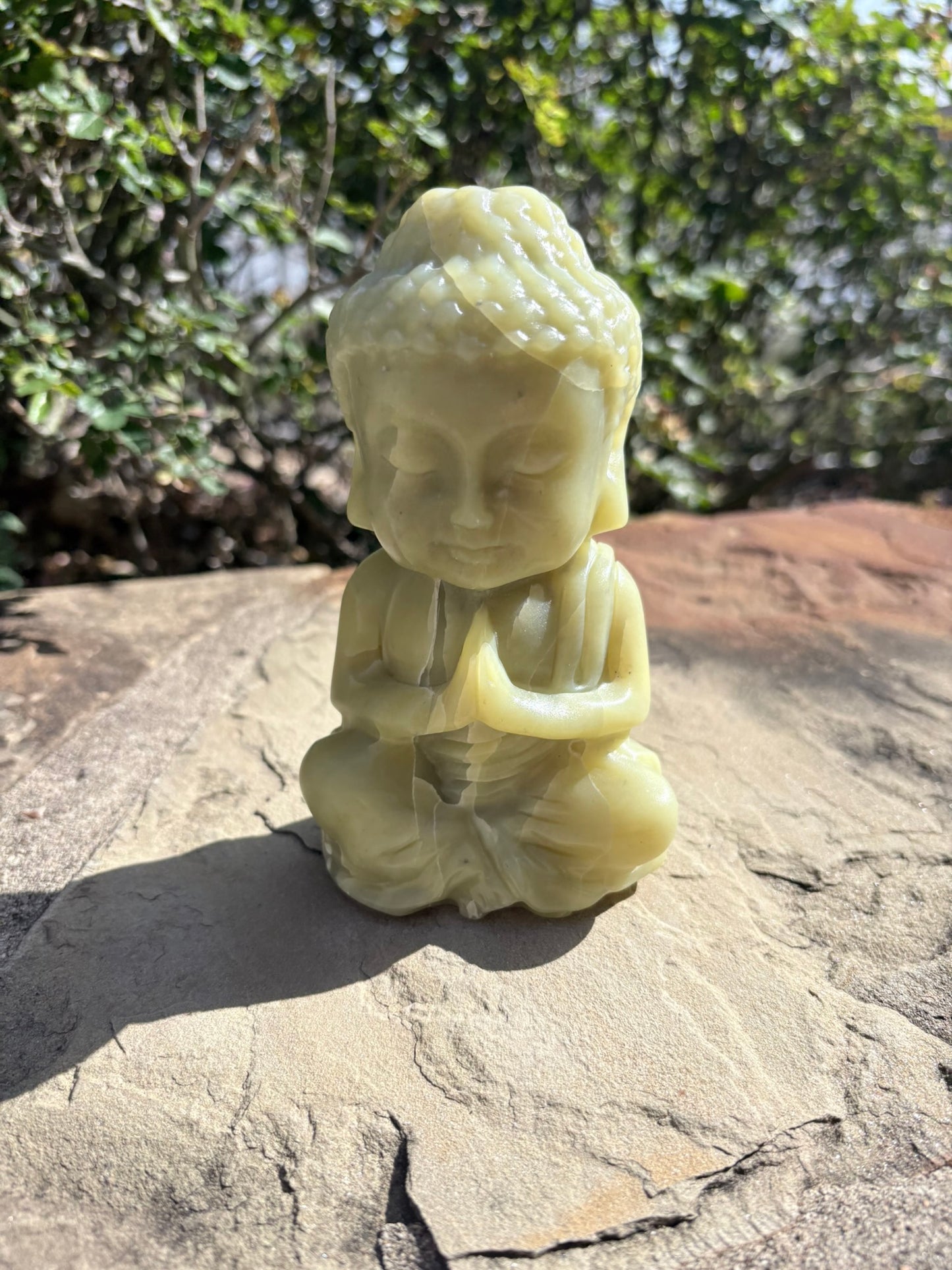 🌿 Serpentine Baby Buddha | Calm Wisdom • Energetic Protection • Inner Renewal