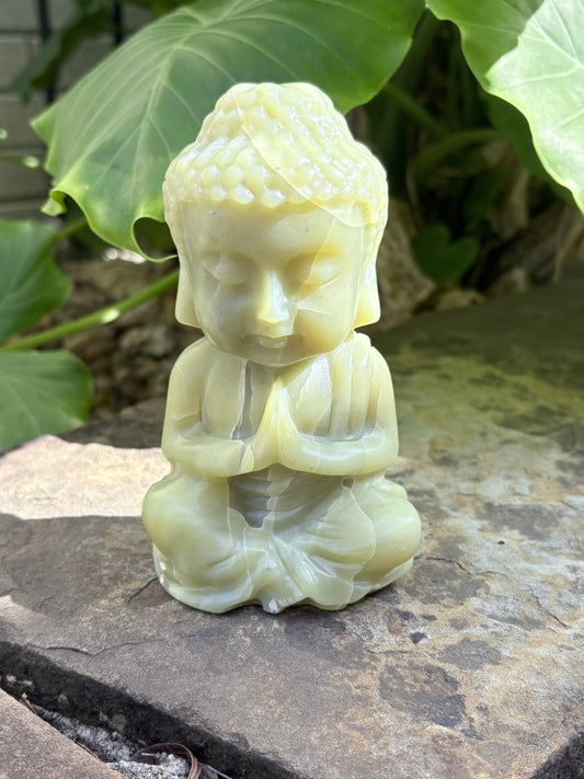 🌿 Serpentine Baby Buddha | Calm Wisdom • Energetic Protection • Inner Renewal